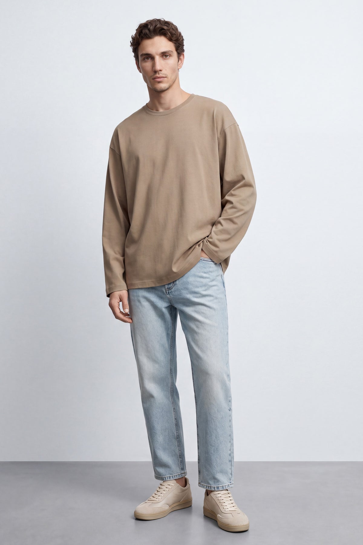 Oversized Basic Long Sleeve Tee