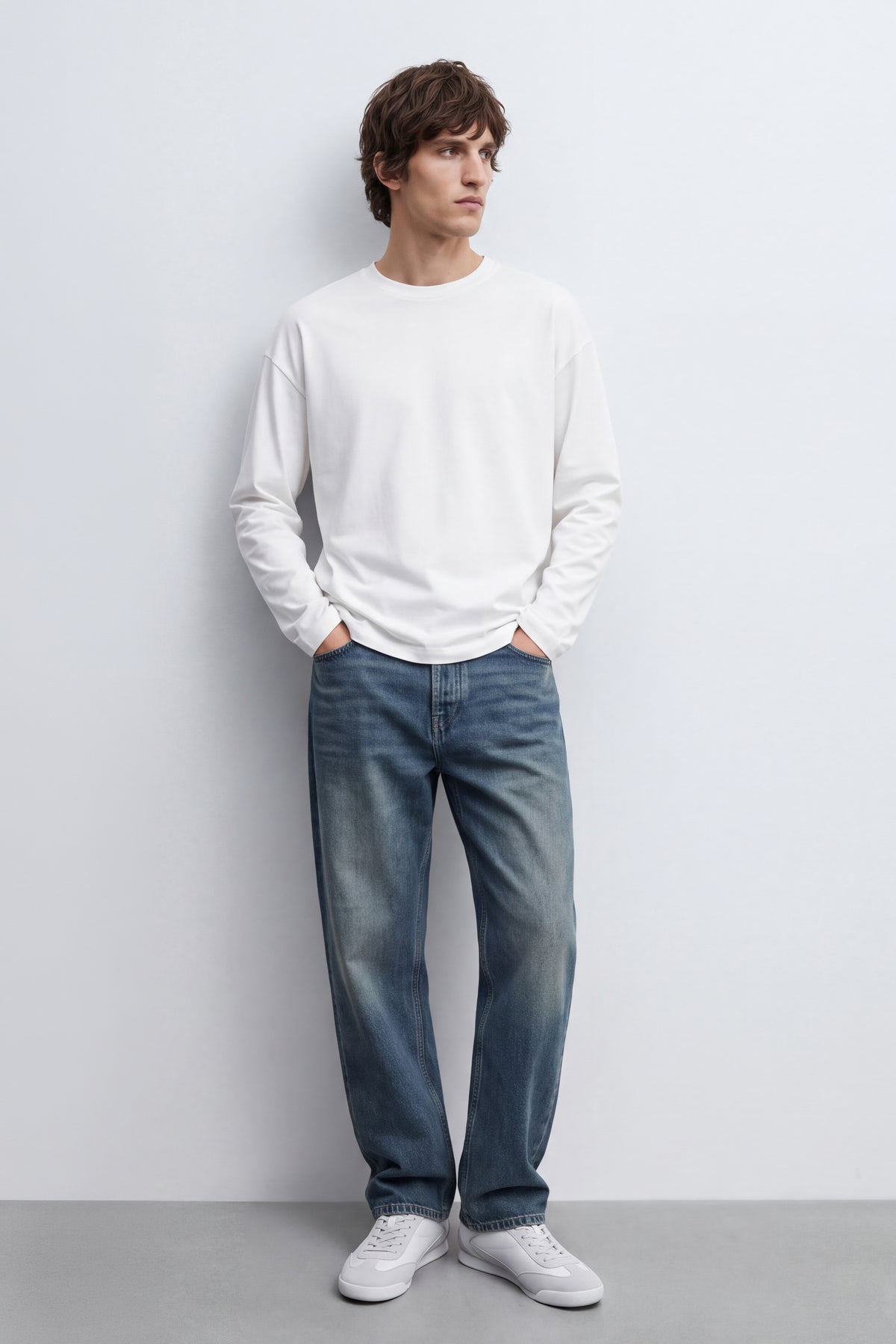 Linen-Blend Oversized Tee