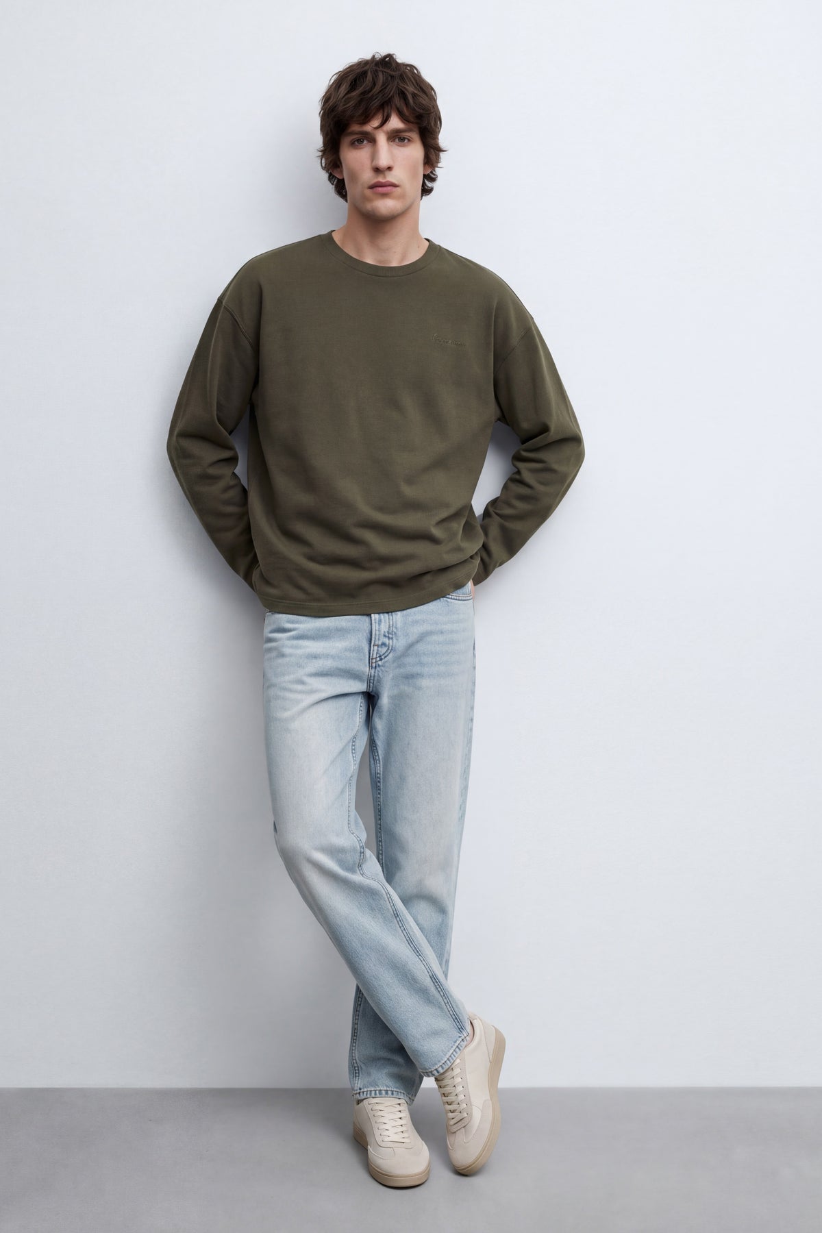 Linen-Blend Oversized Tee