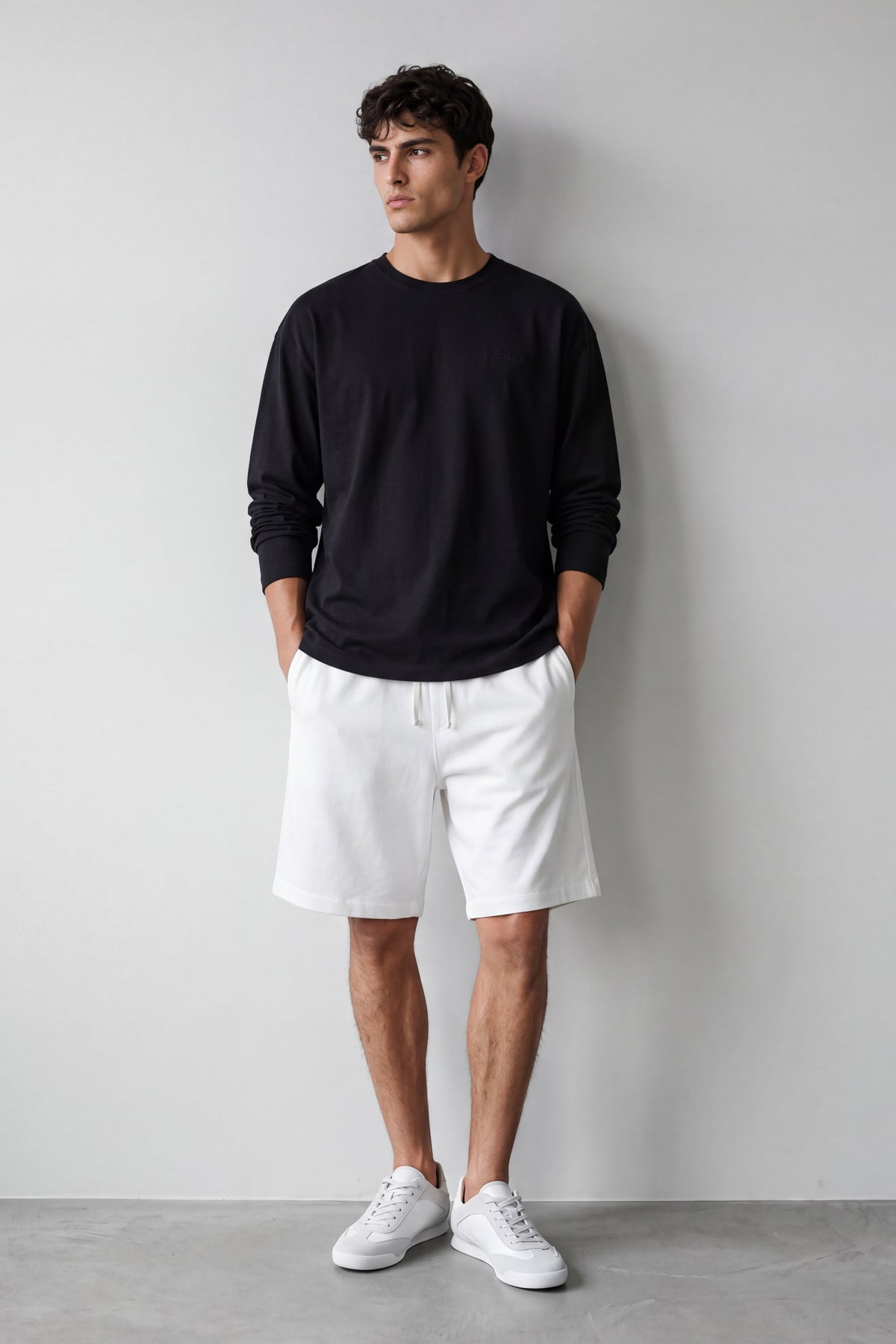 Linen-Blend Oversized Tee