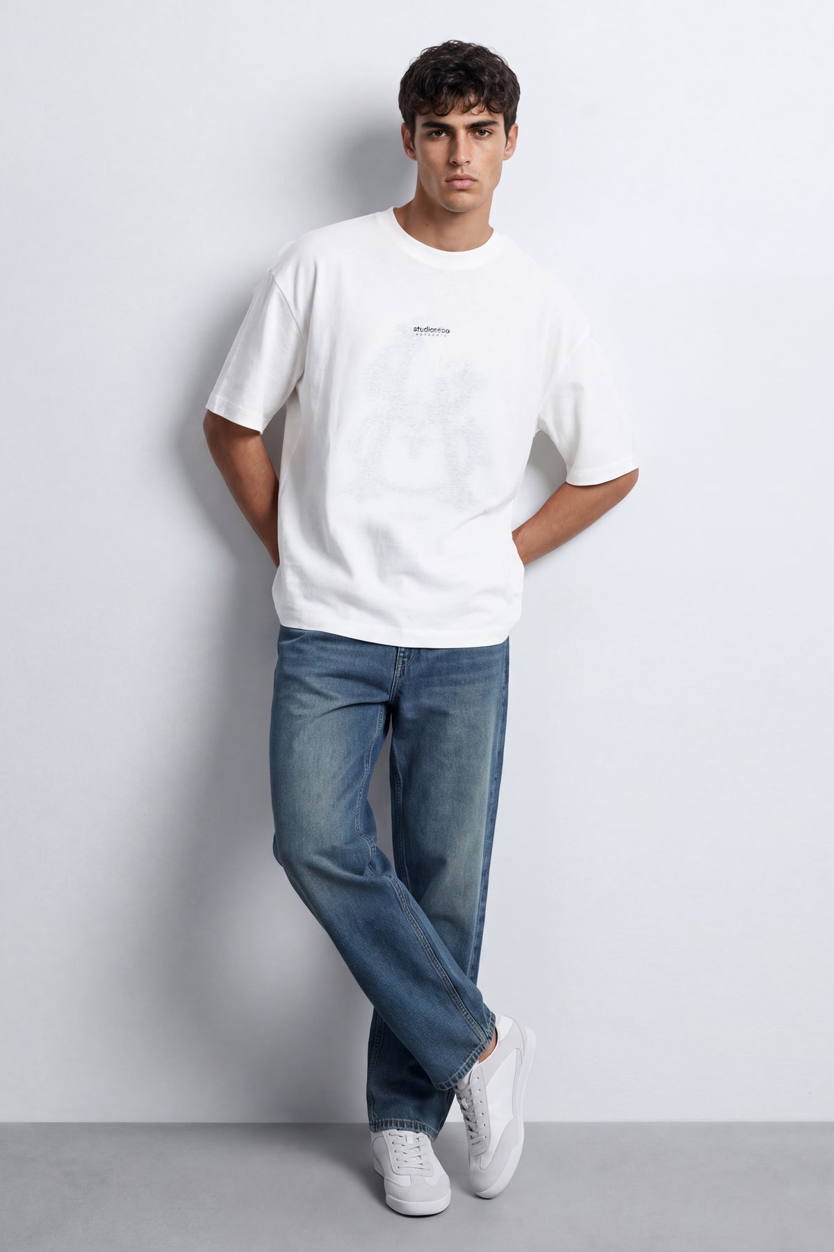 Mixed Linen Oversized Tee