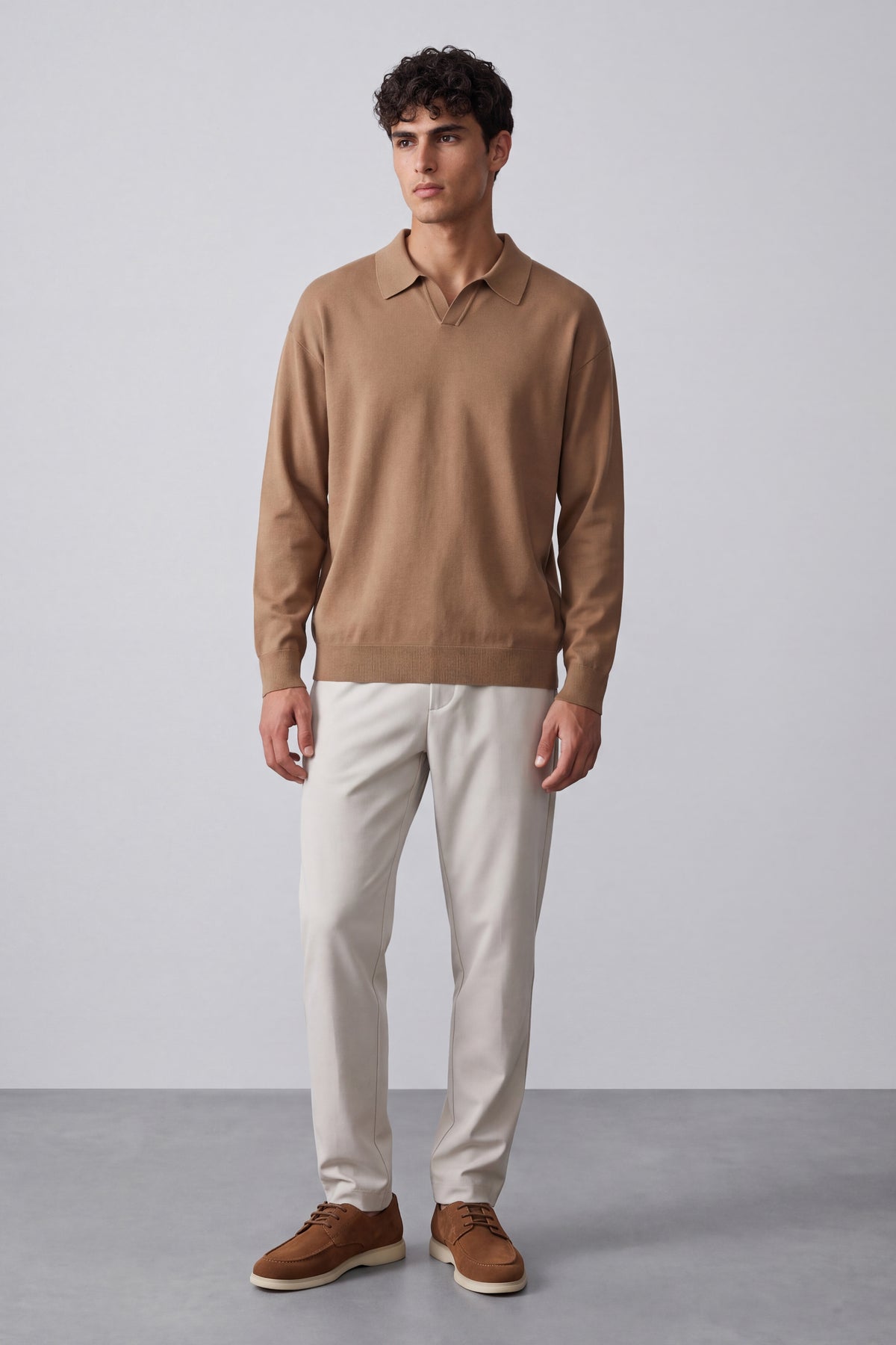 Mid-Fit Knit Polo Shirt