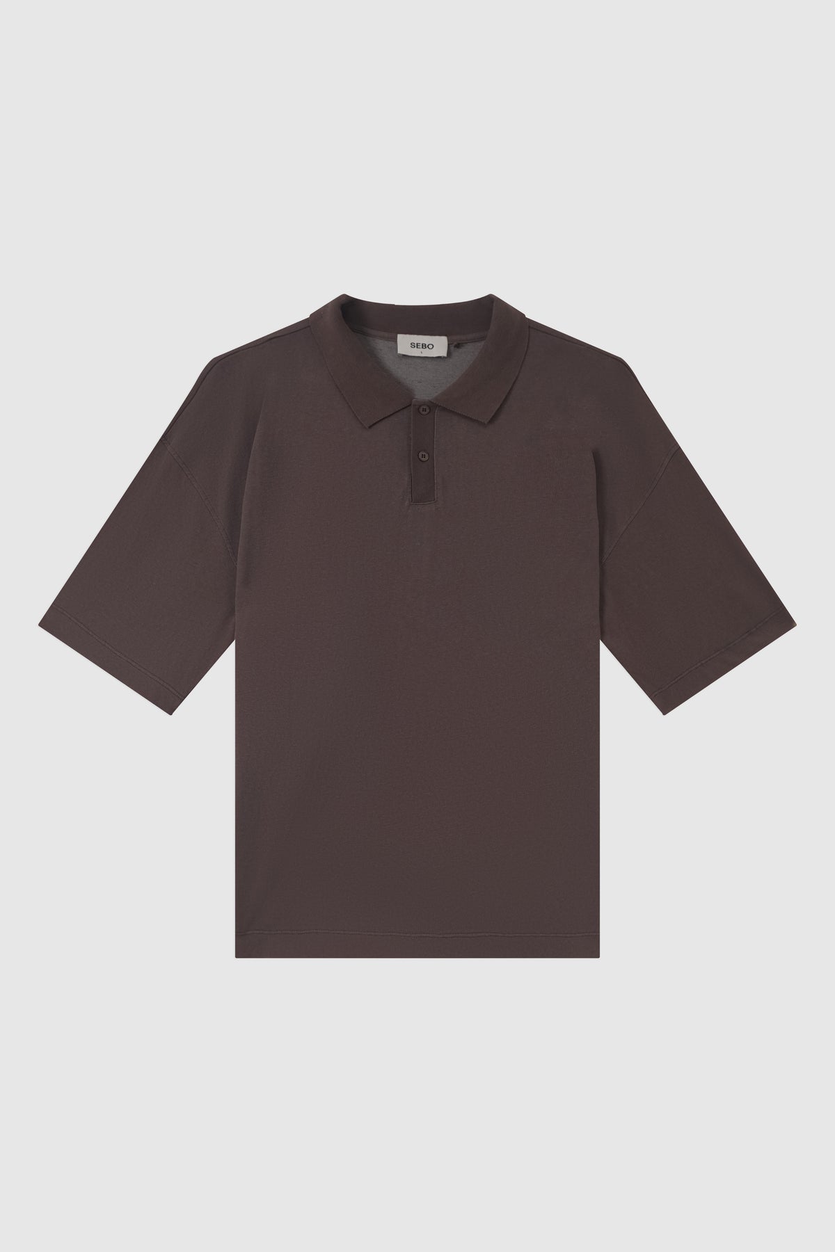 Linen-Blend Oversized Polo Shirt