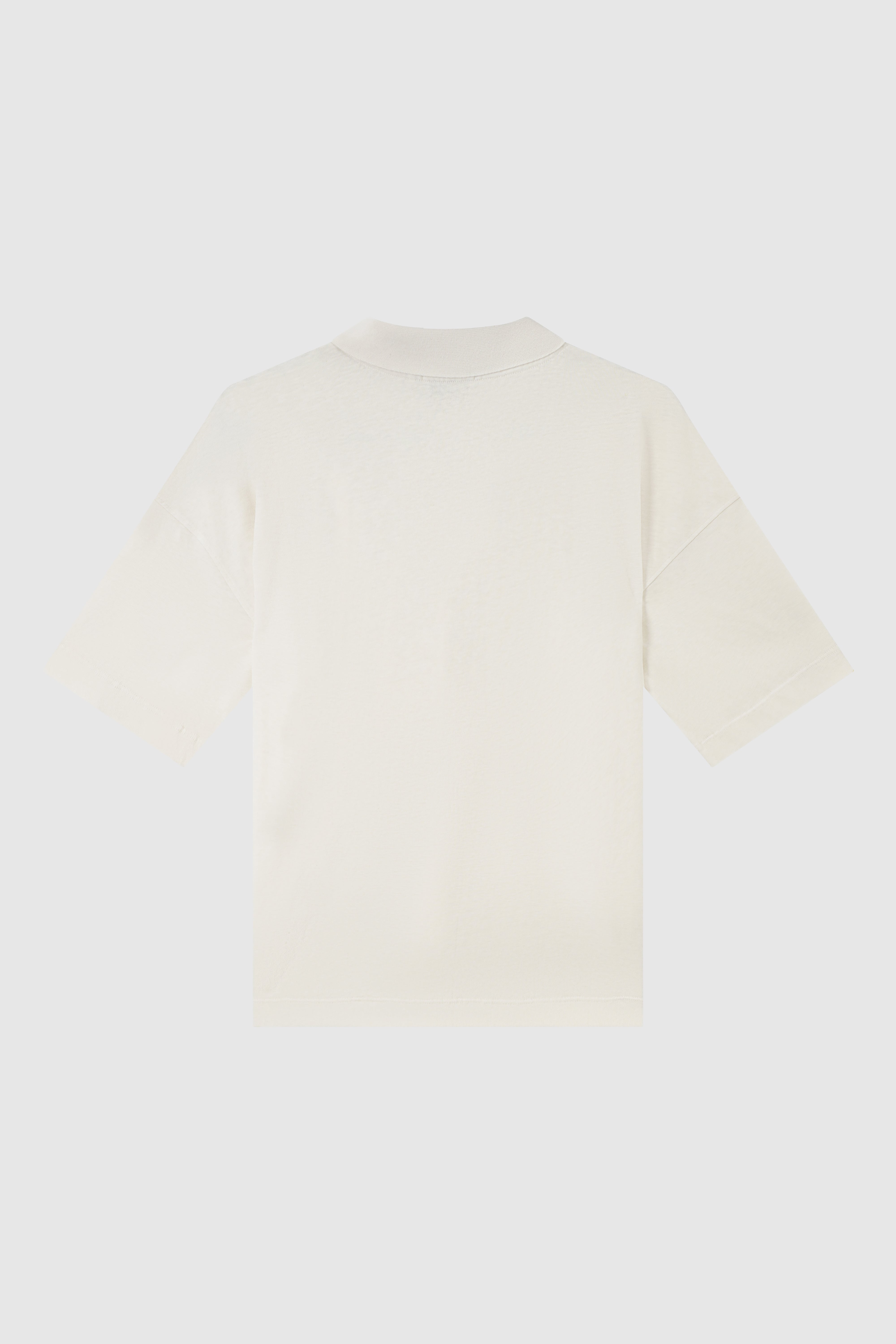 Linen-Blend Oversized Polo Shirt