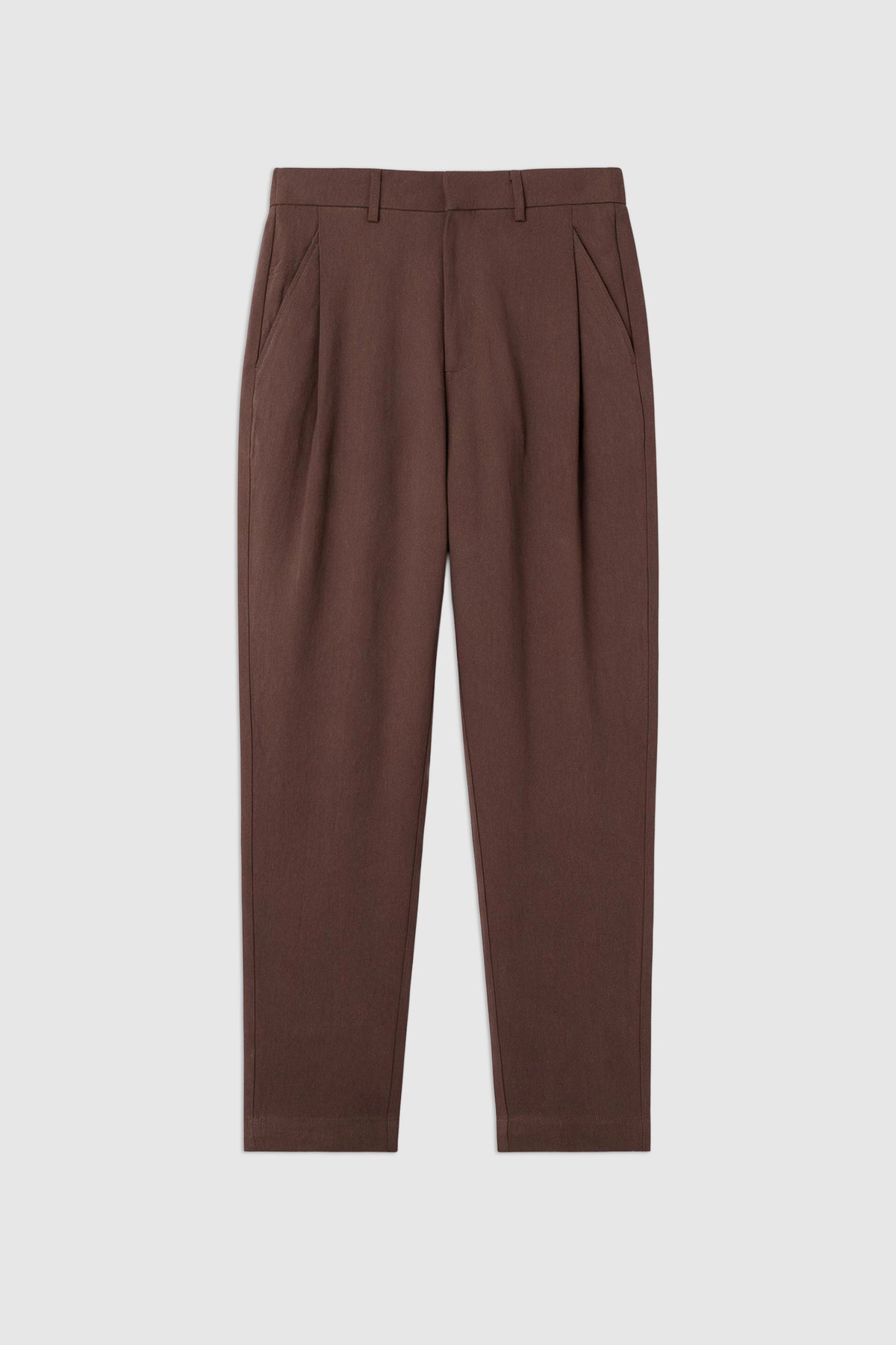 Linen-Blend Cropped Pants