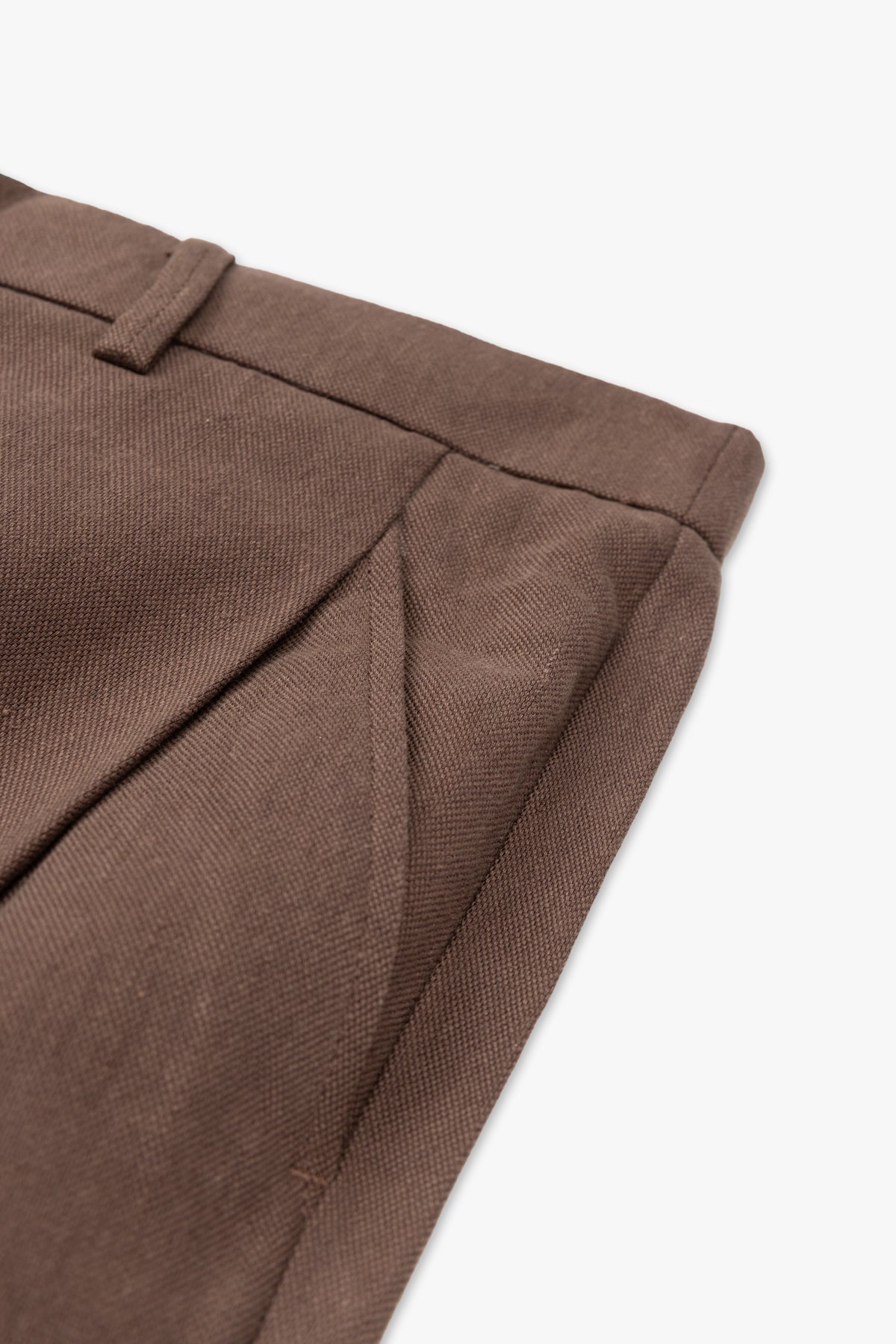 Linen-Blend Cropped Pants