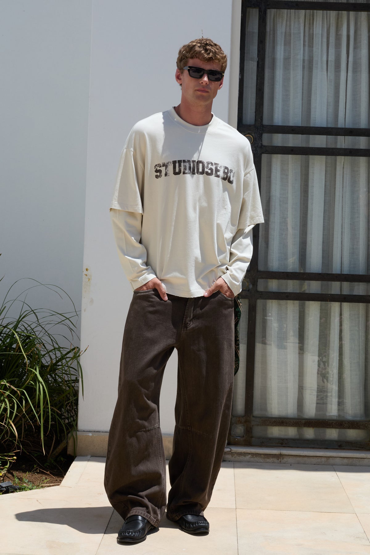 Drill Baggy Fit Trousers