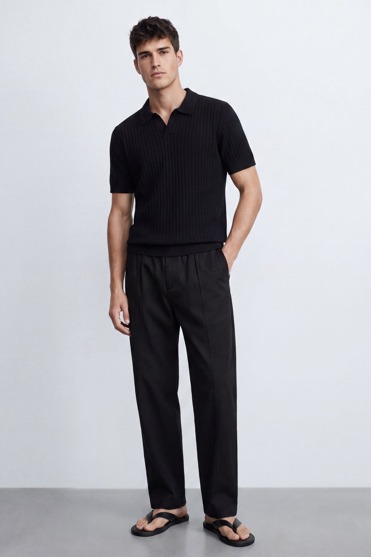 Loose Fit Black Trousers
