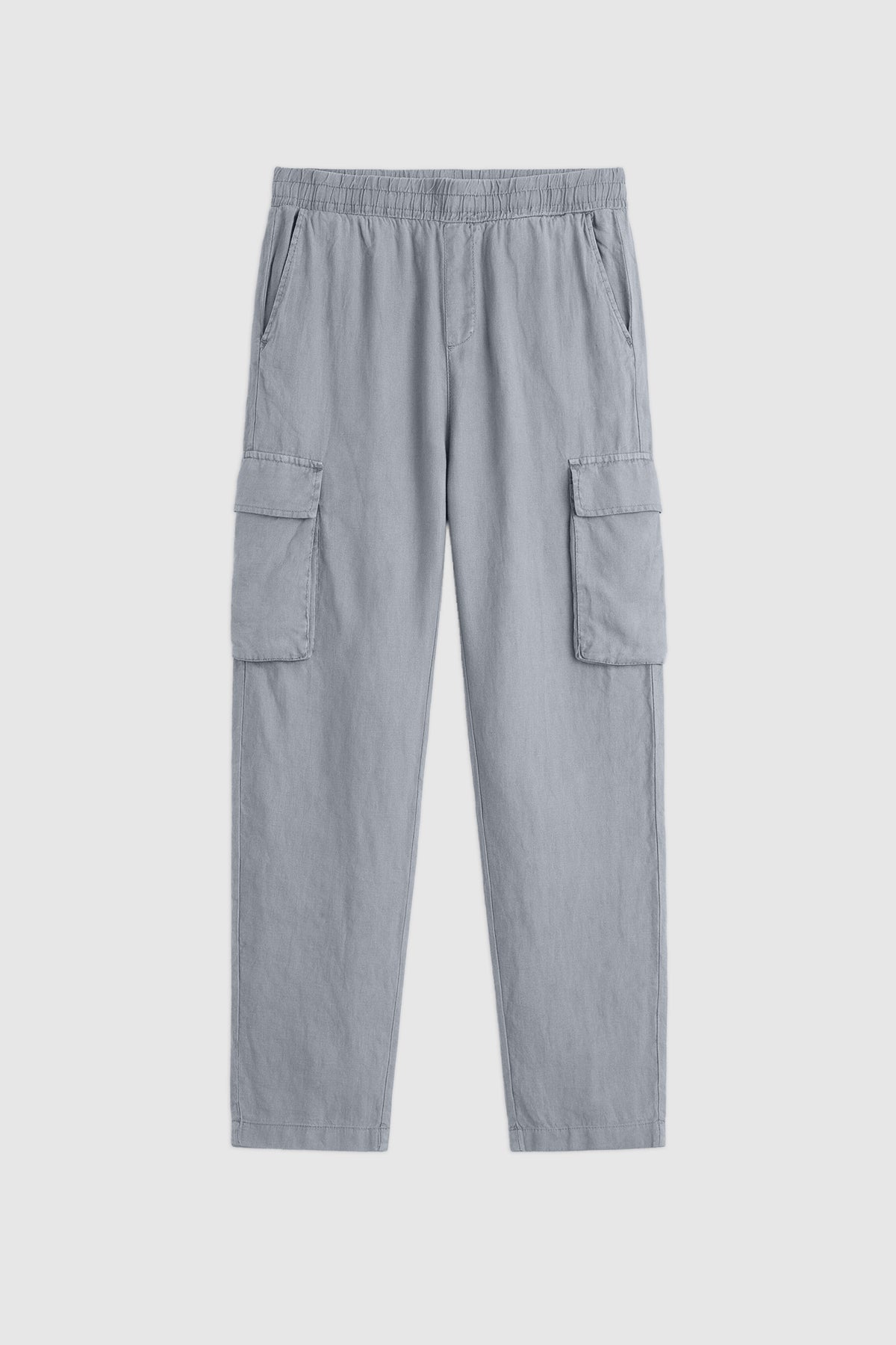 Linen Carrot Fit Cargo Pants