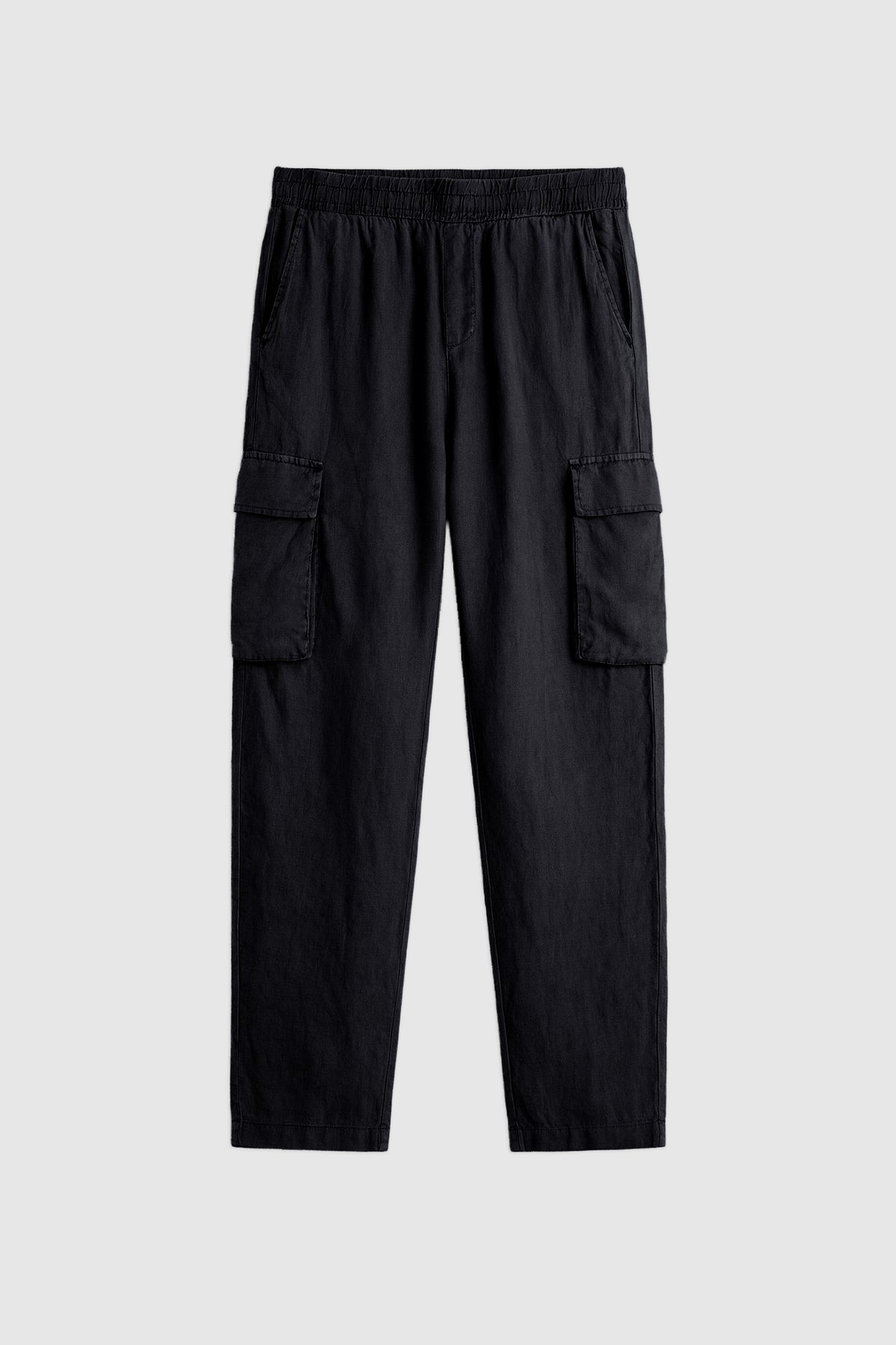 Linen Carrot Fit Cargo Pants