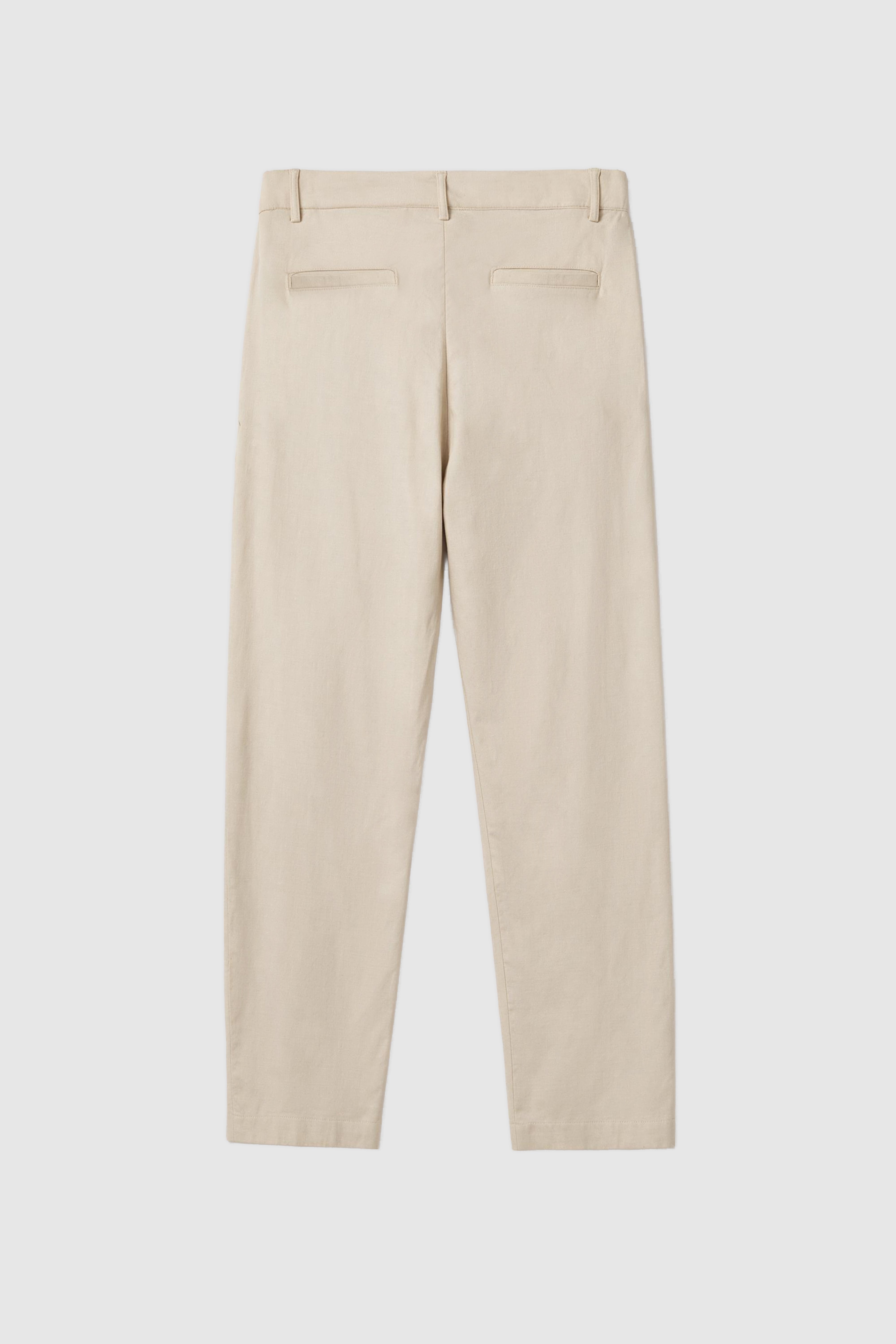 Relaxed Fit Linen-Blend Pants
