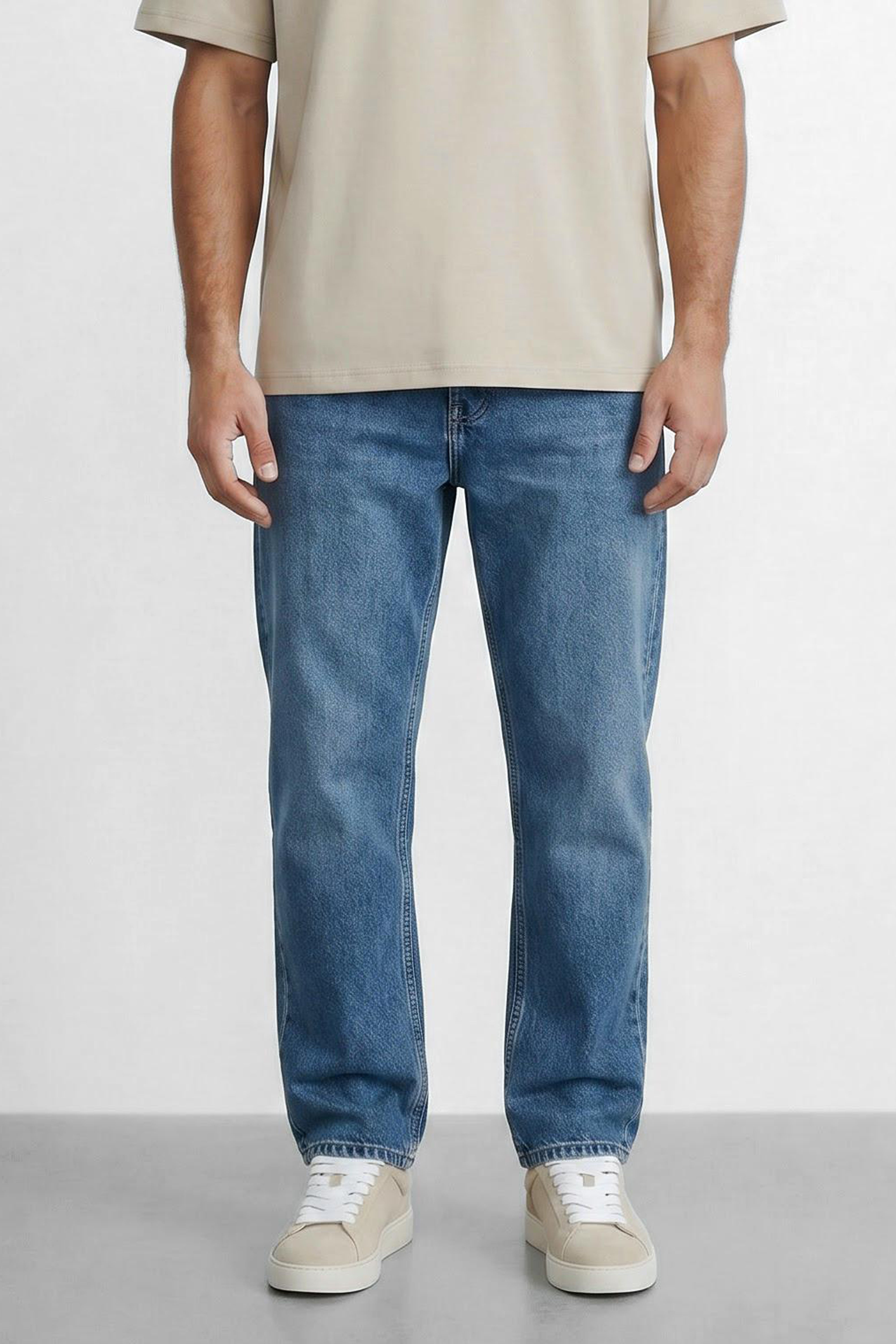 Straight Fit Cotton Jeans