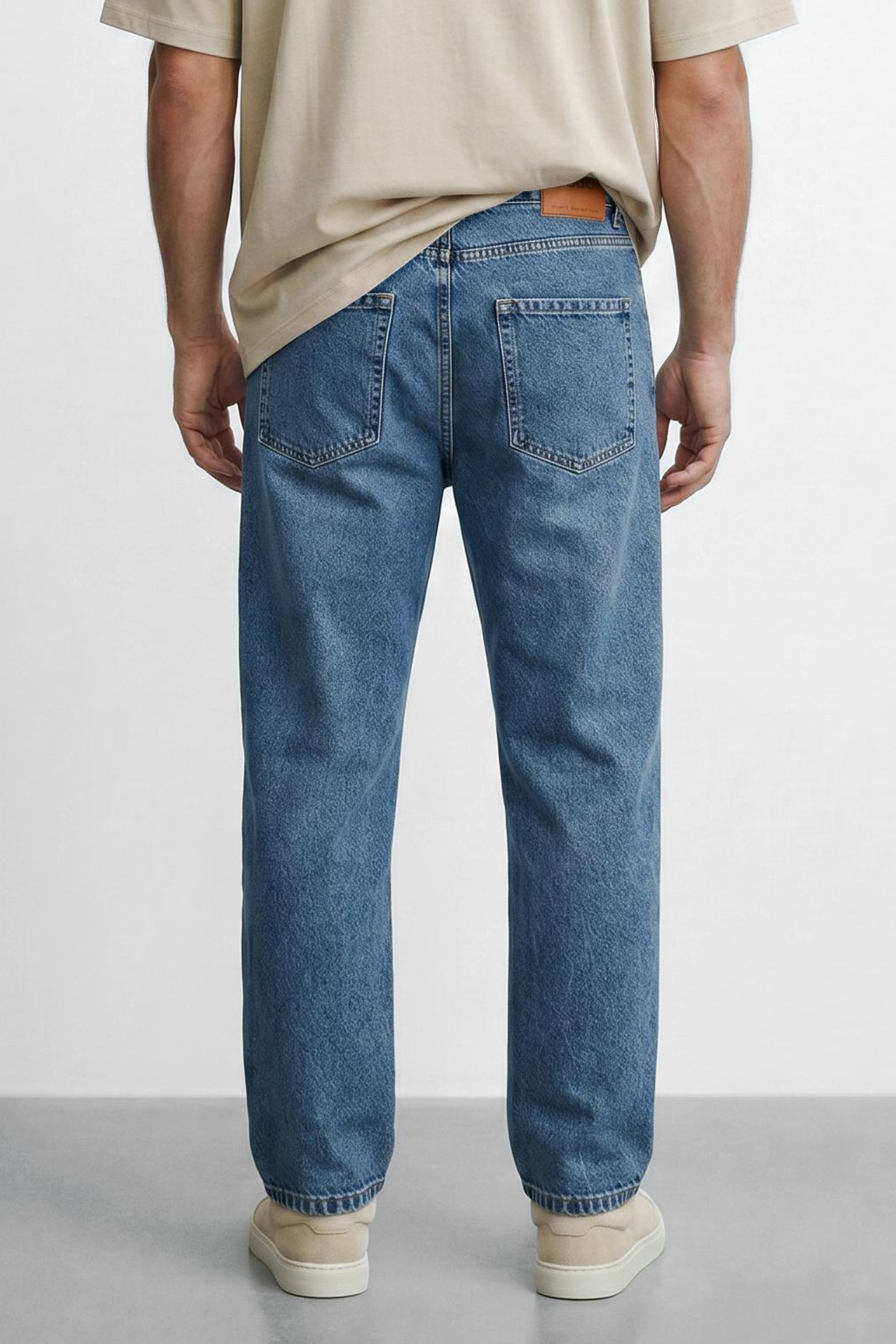 Straight Fit Cotton Jeans
