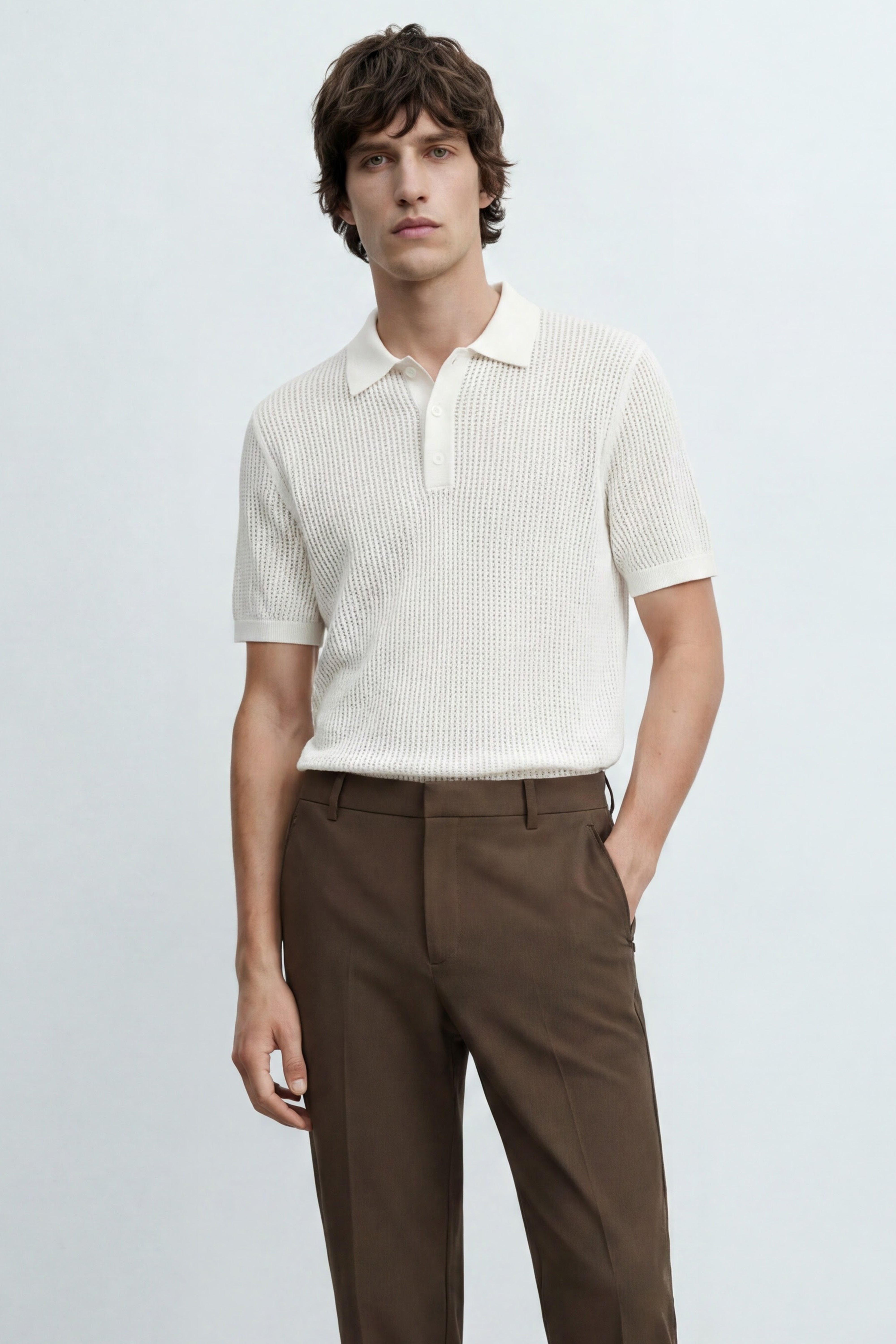 Slim Fit Cotton Knitted Polo