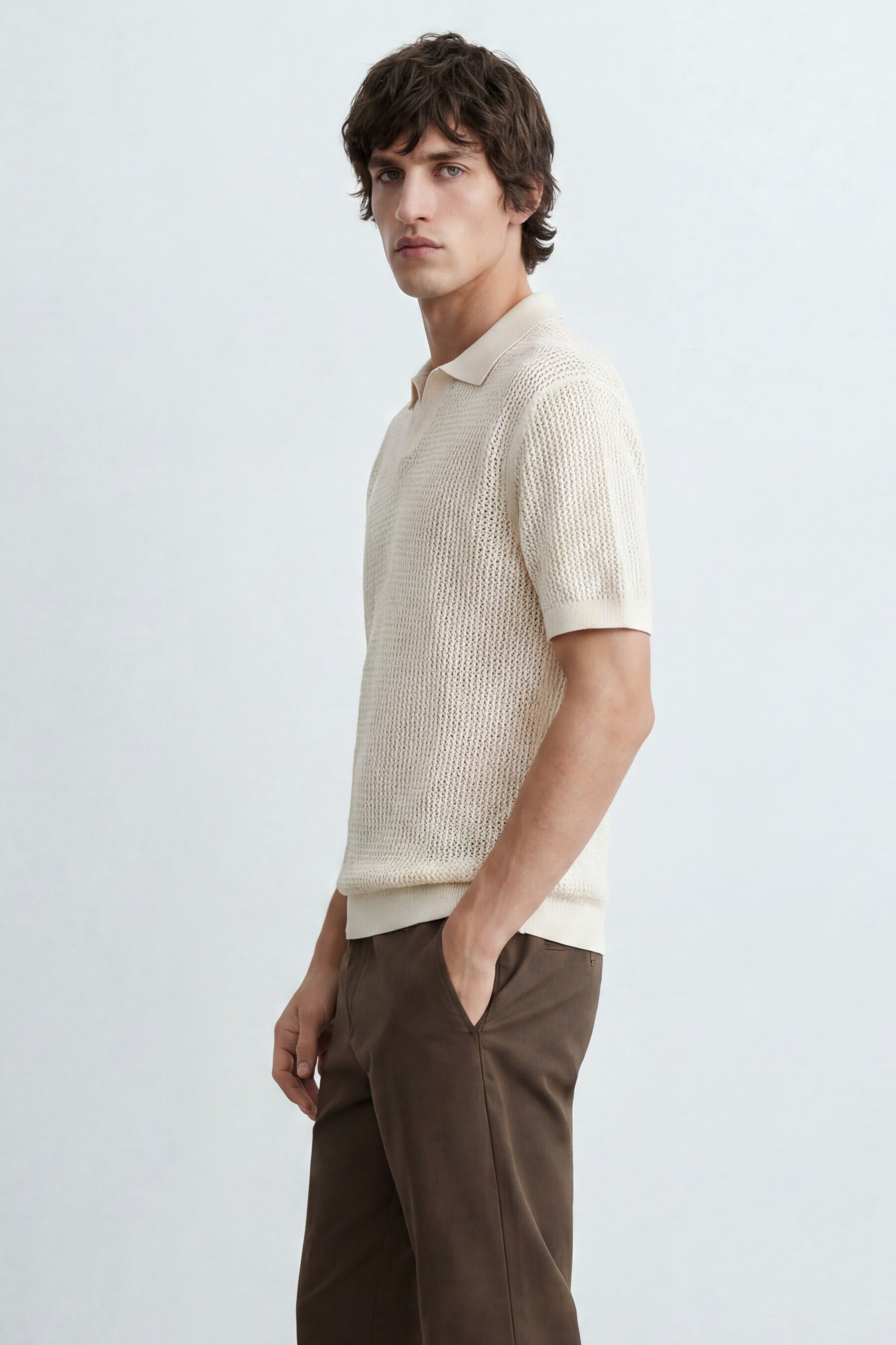 Slim Fit Cotton Knitted Polo