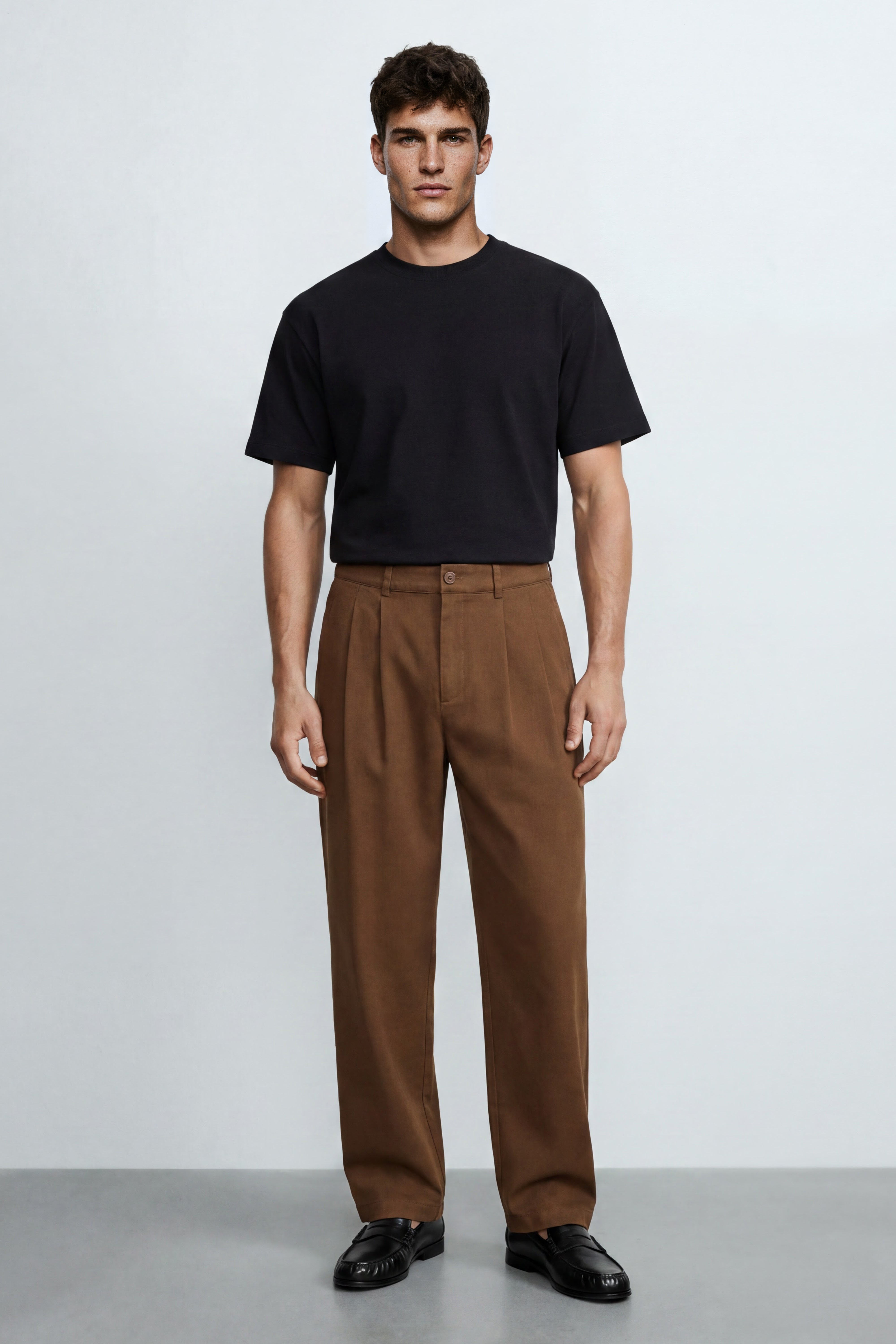 Tailored Cotton Blend Pants