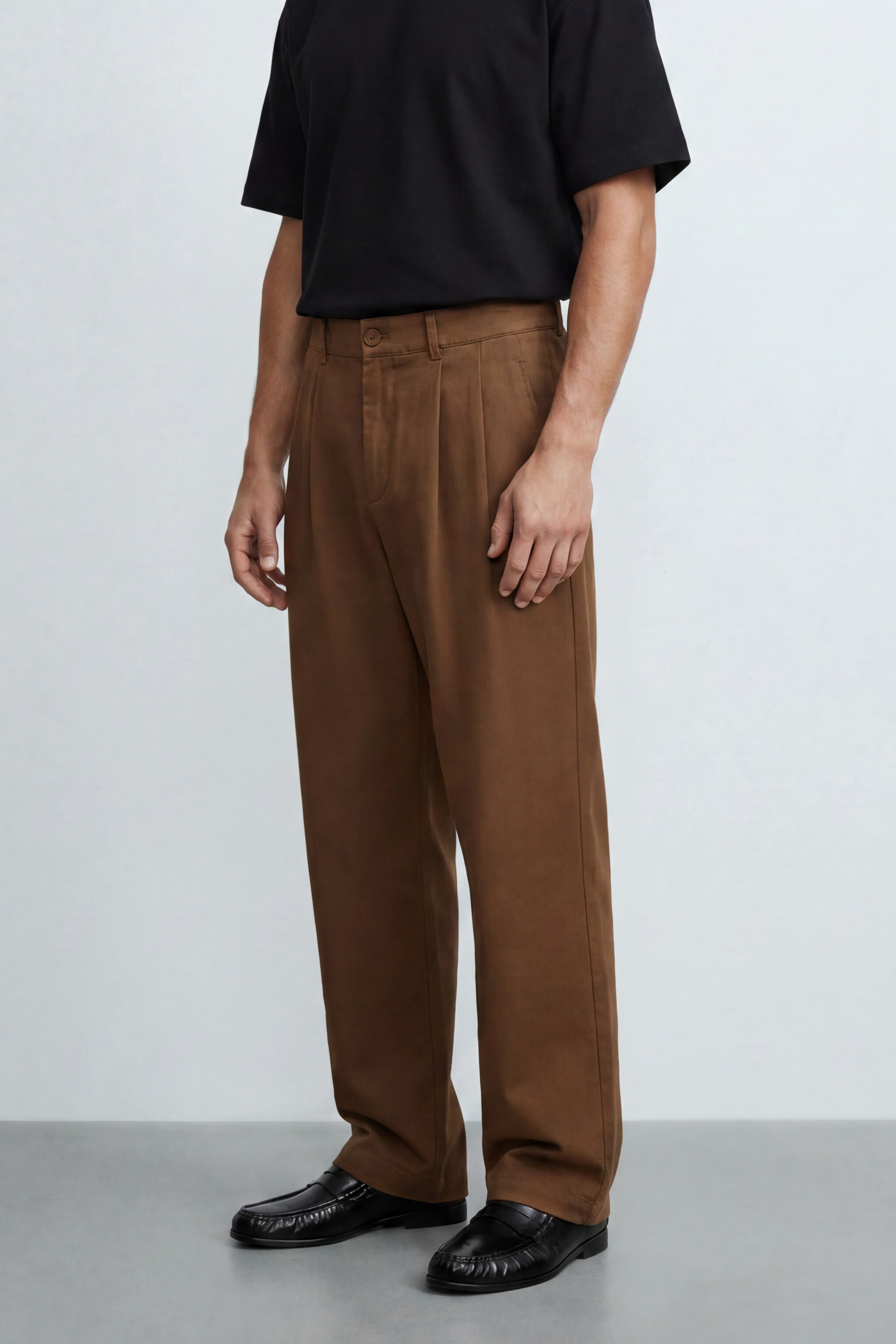 Tailored Cotton Blend Pants