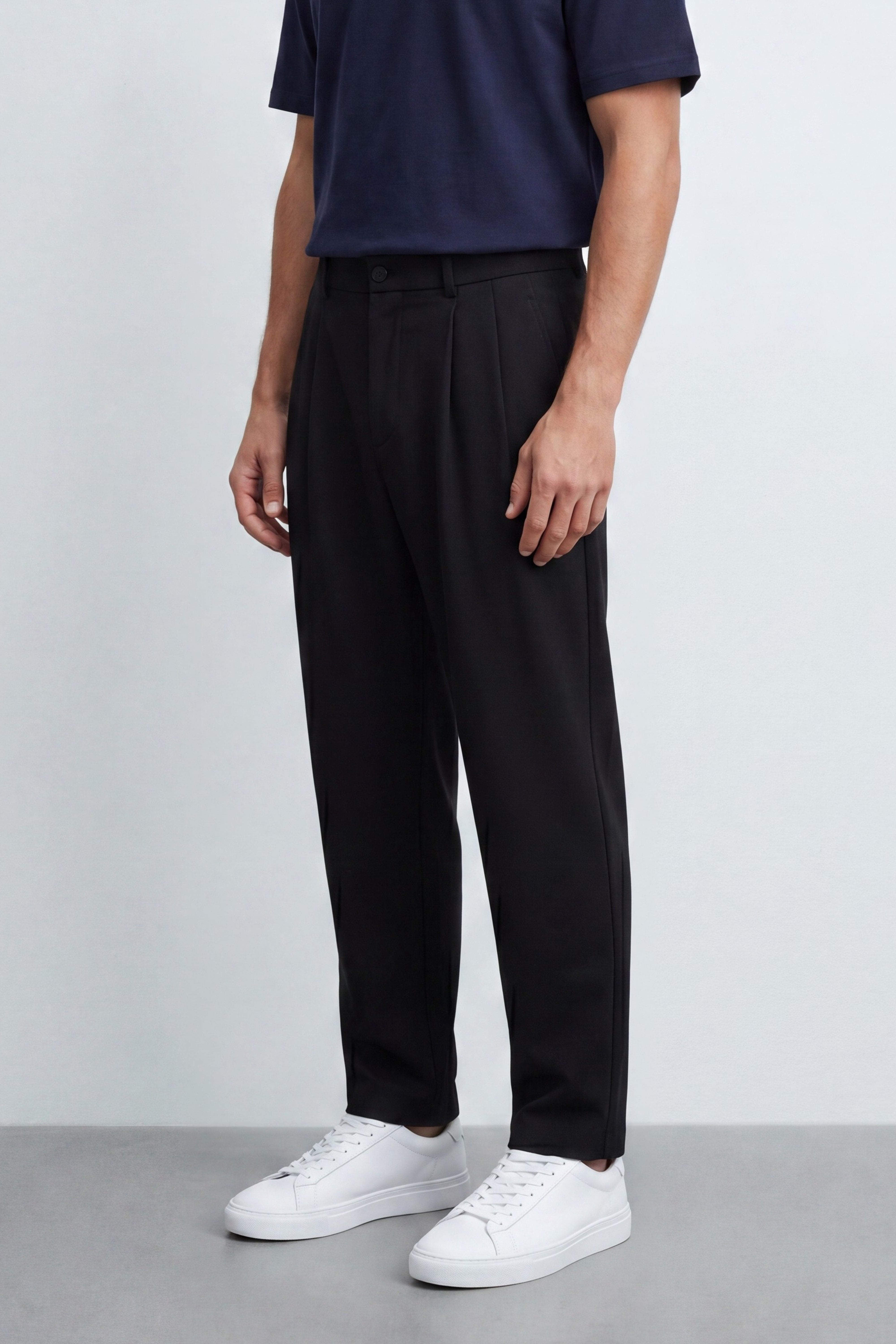 Tailored Cotton Blend Pants