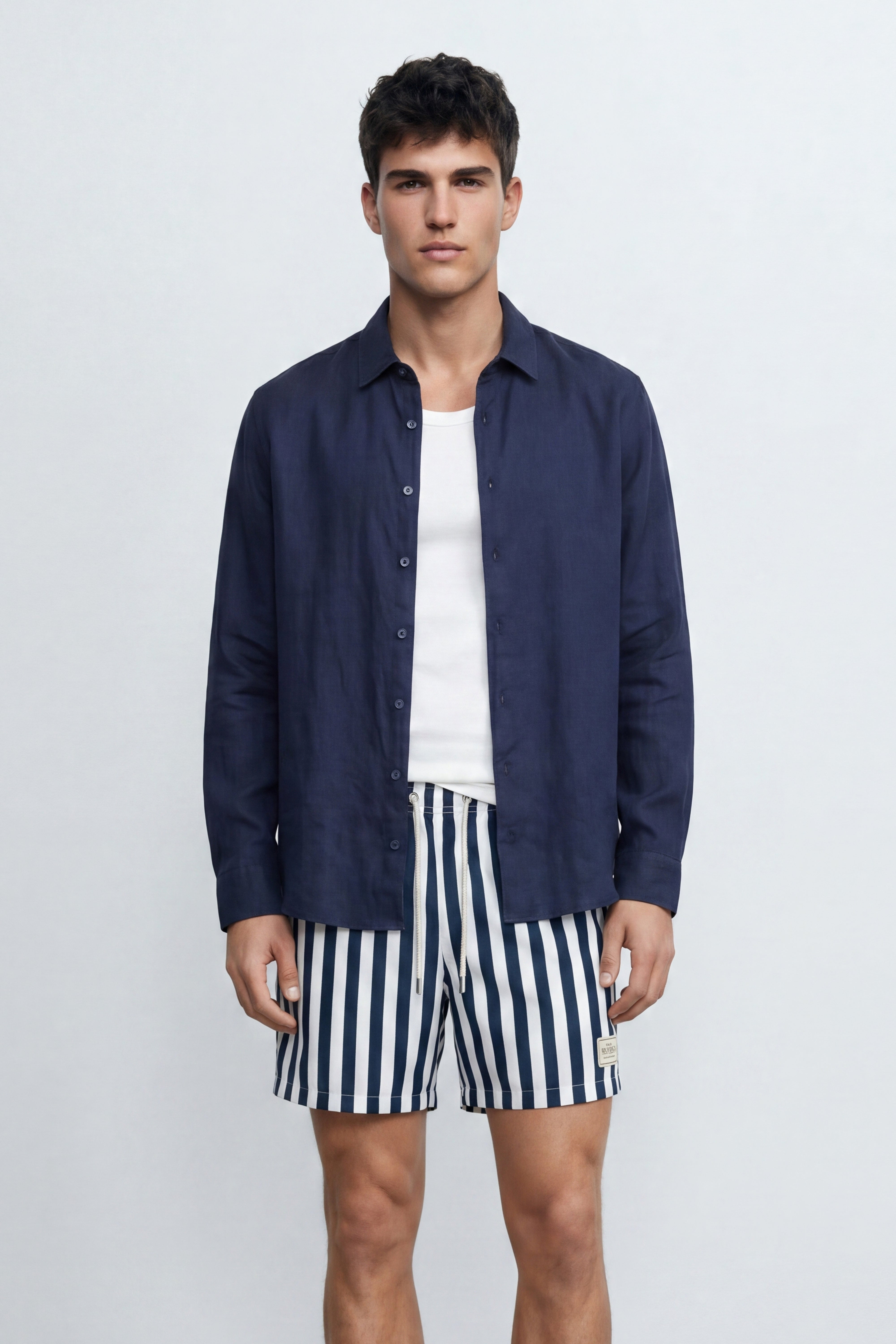 Relaxed Fit Linen Long Sleeve Shirt