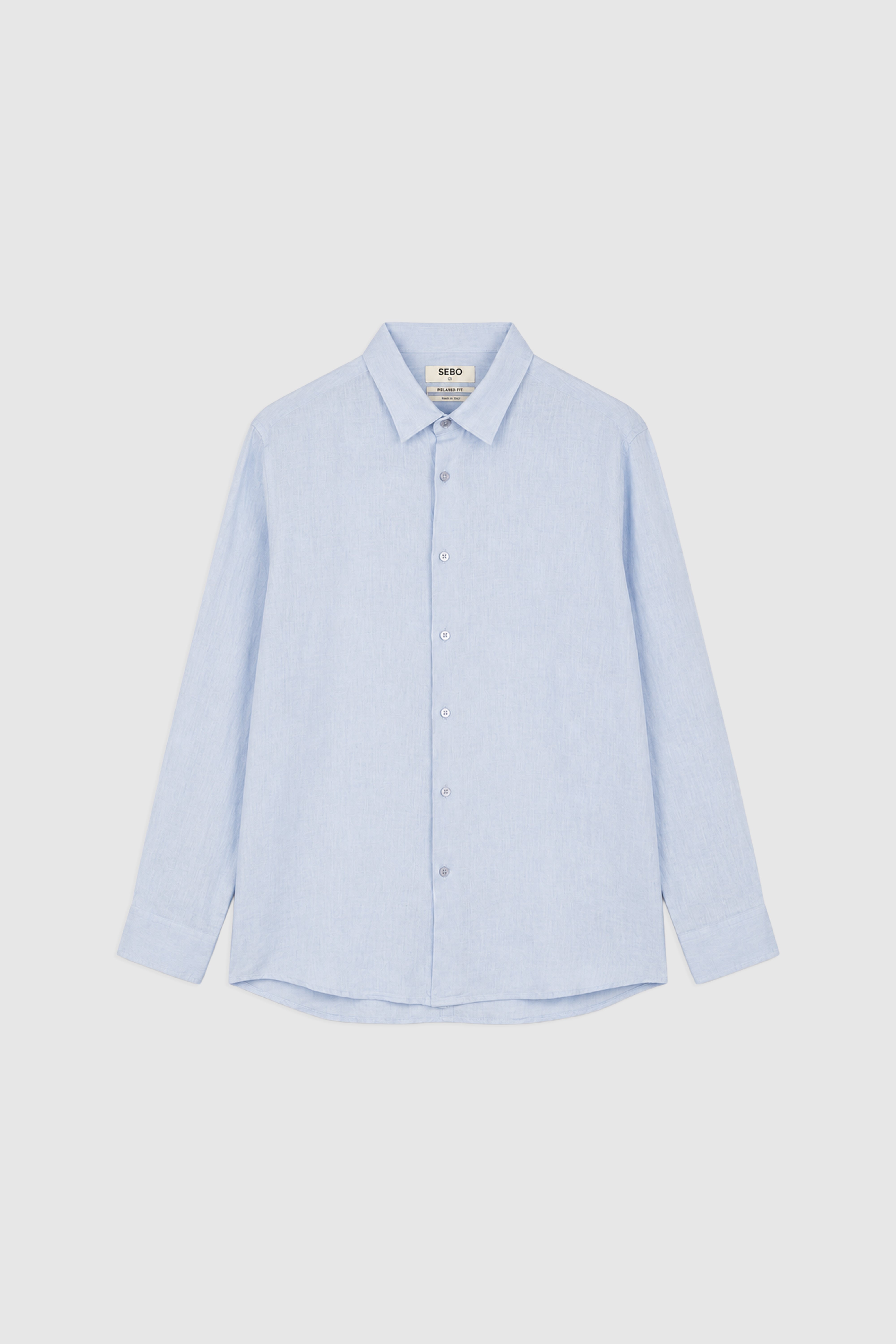 Relaxed Fit Linen Long Sleeve Shirt