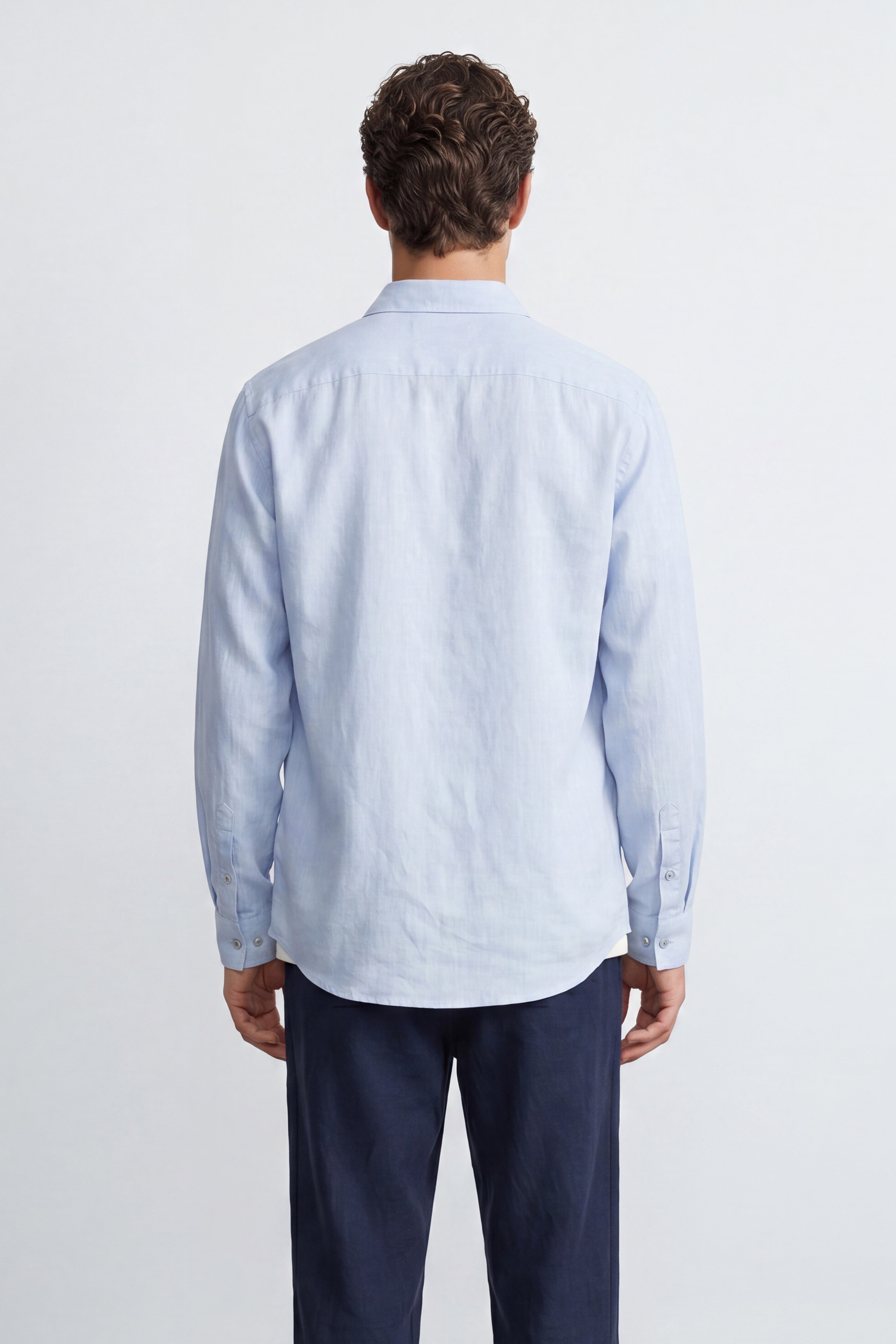 Relaxed Fit Linen Long Sleeve Shirt