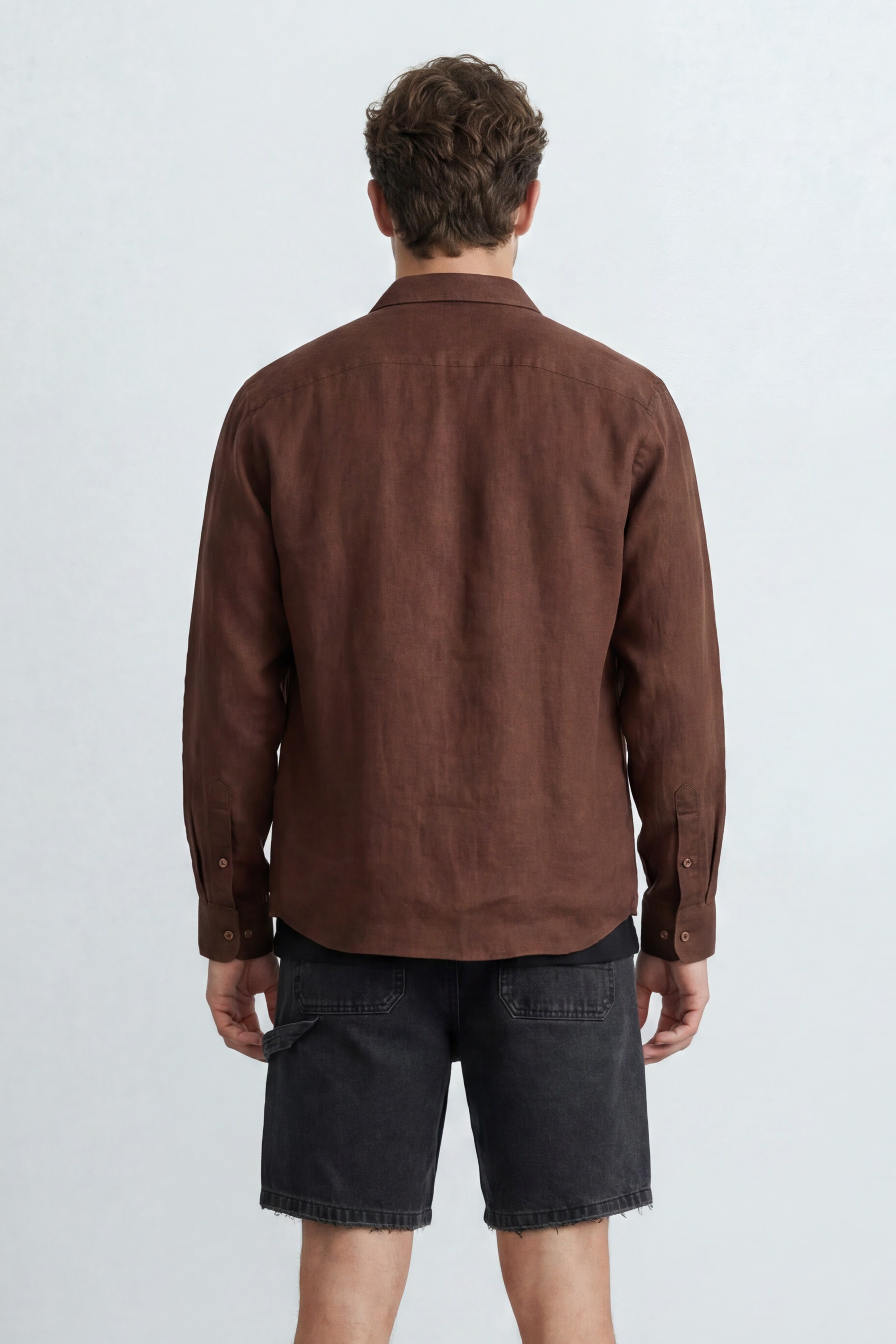 Relaxed Fit Linen Long Sleeve Shirt