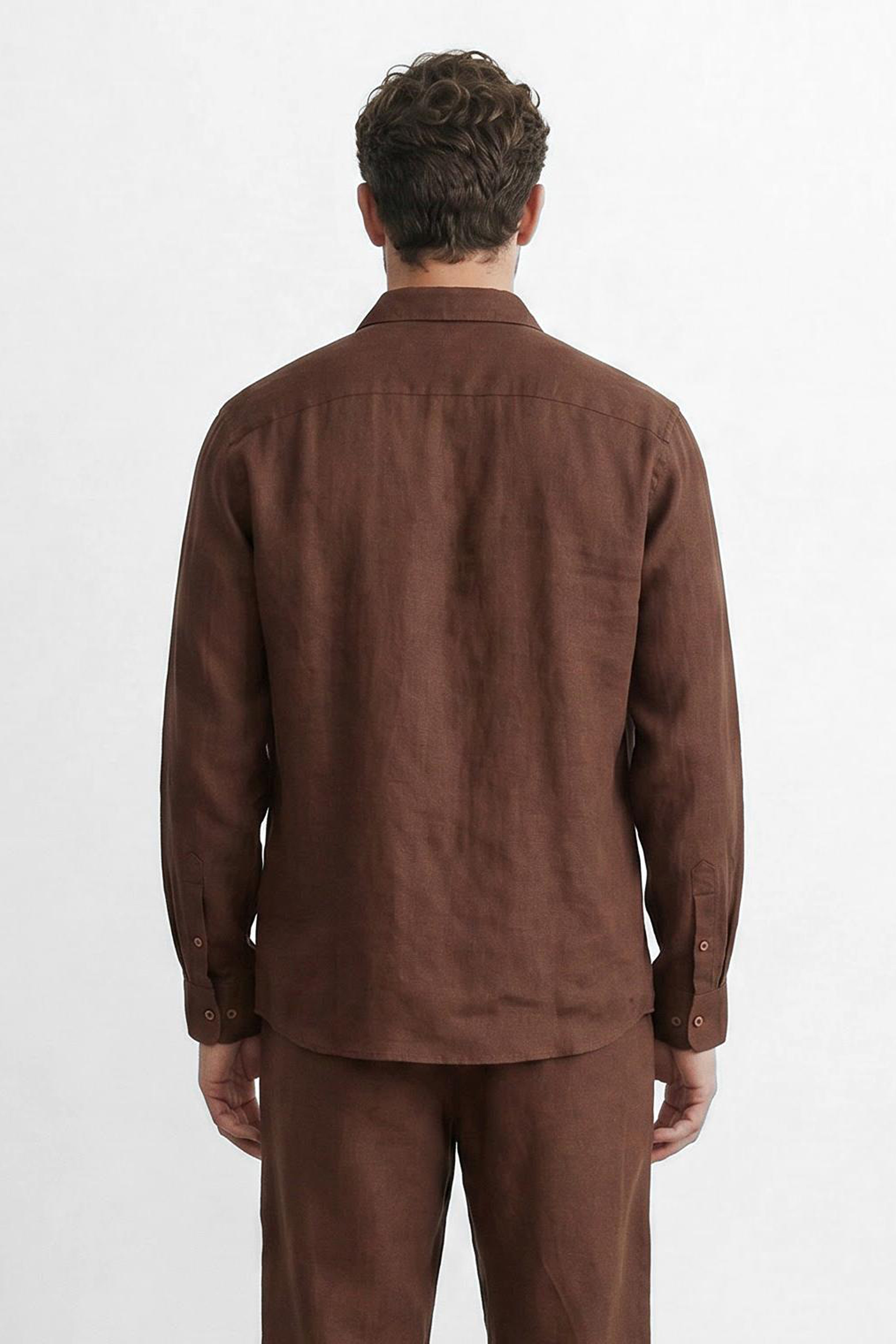 Relaxed Fit Linen Long Sleeve Shirt