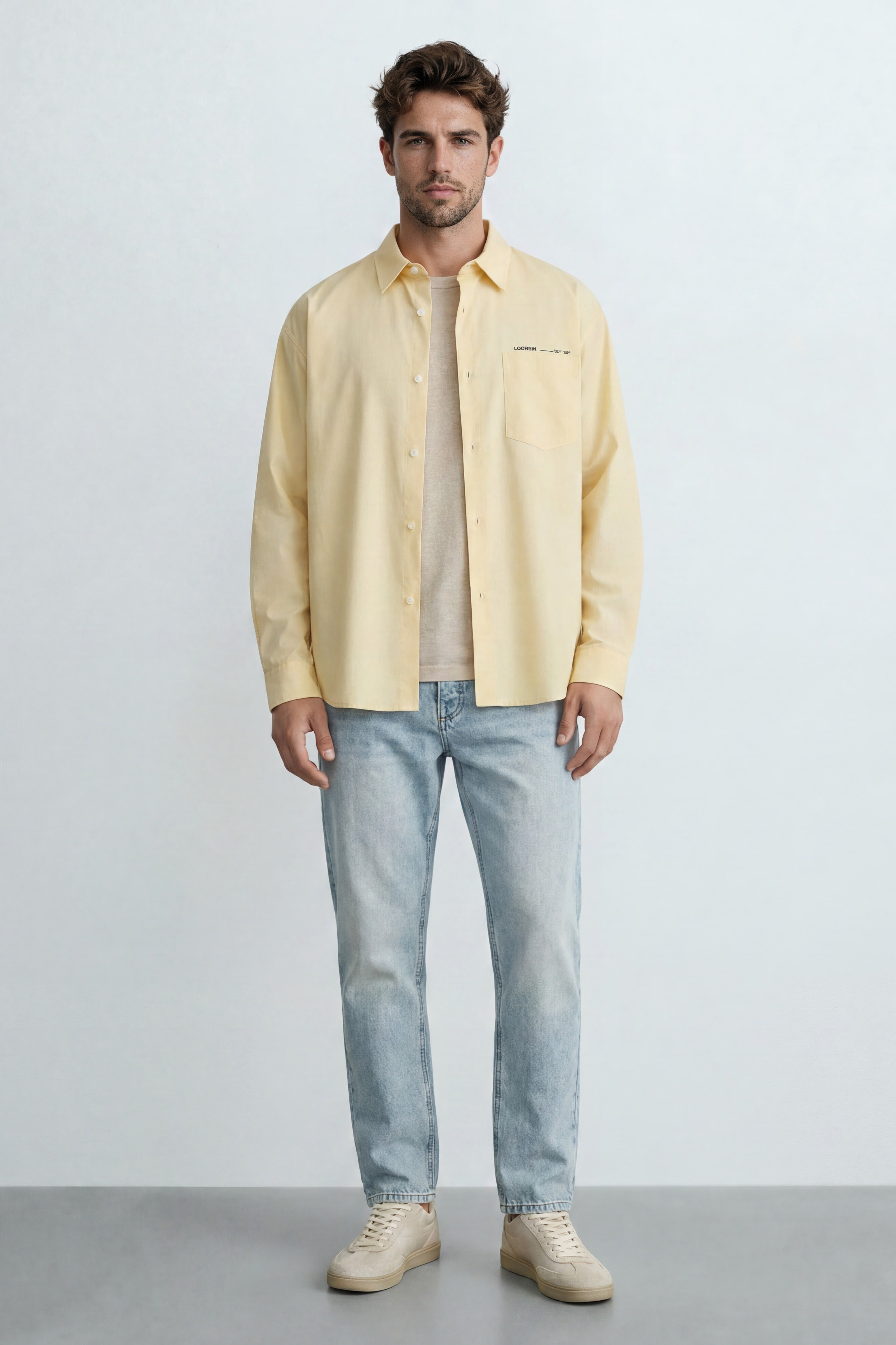 Relaxed Fit Cotton Blend Shirt