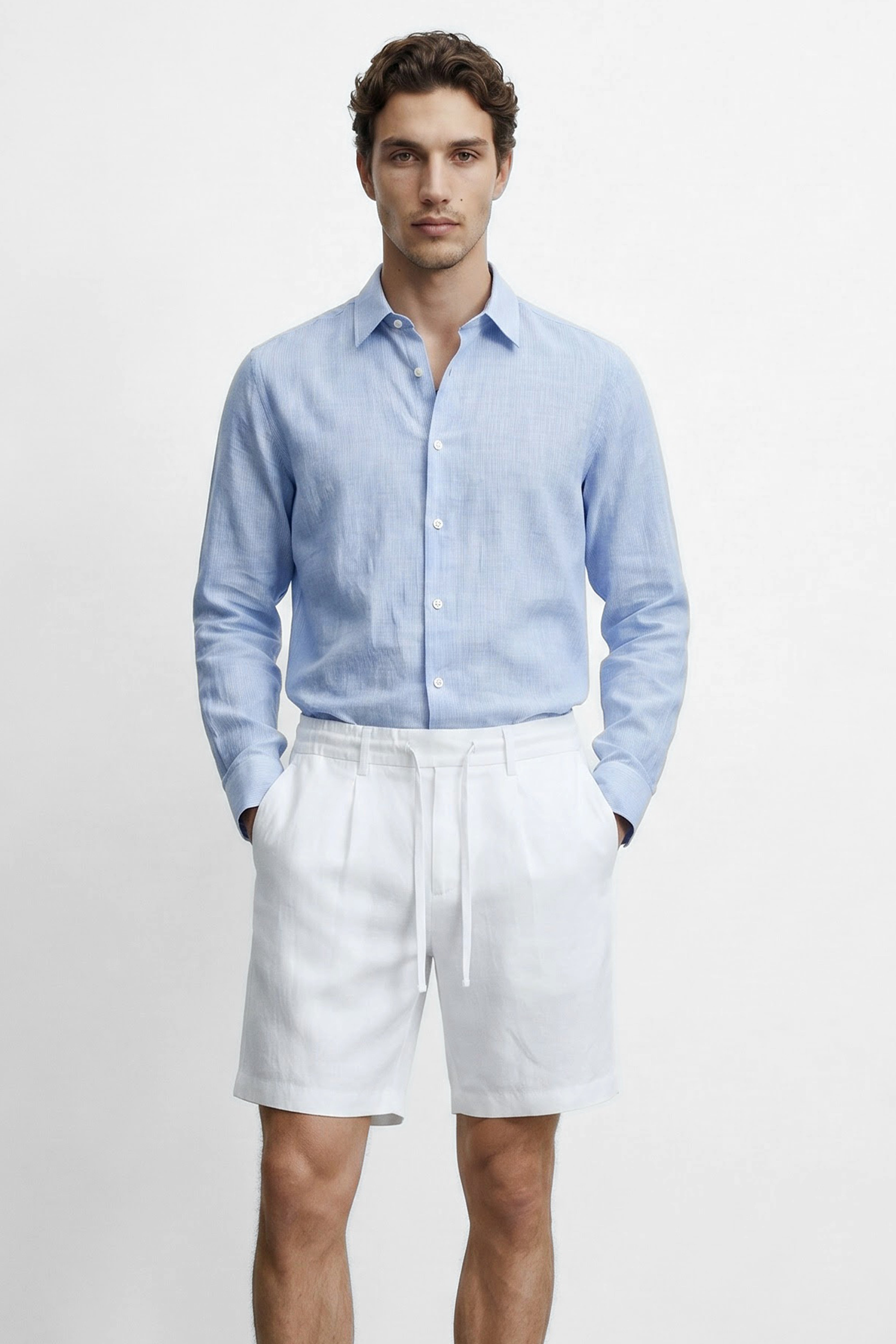 Regular Fit Linen Long Sleeve Shirt