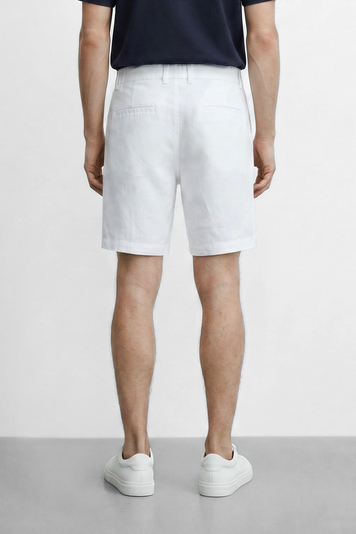 Slim Fit Linen Bermuda