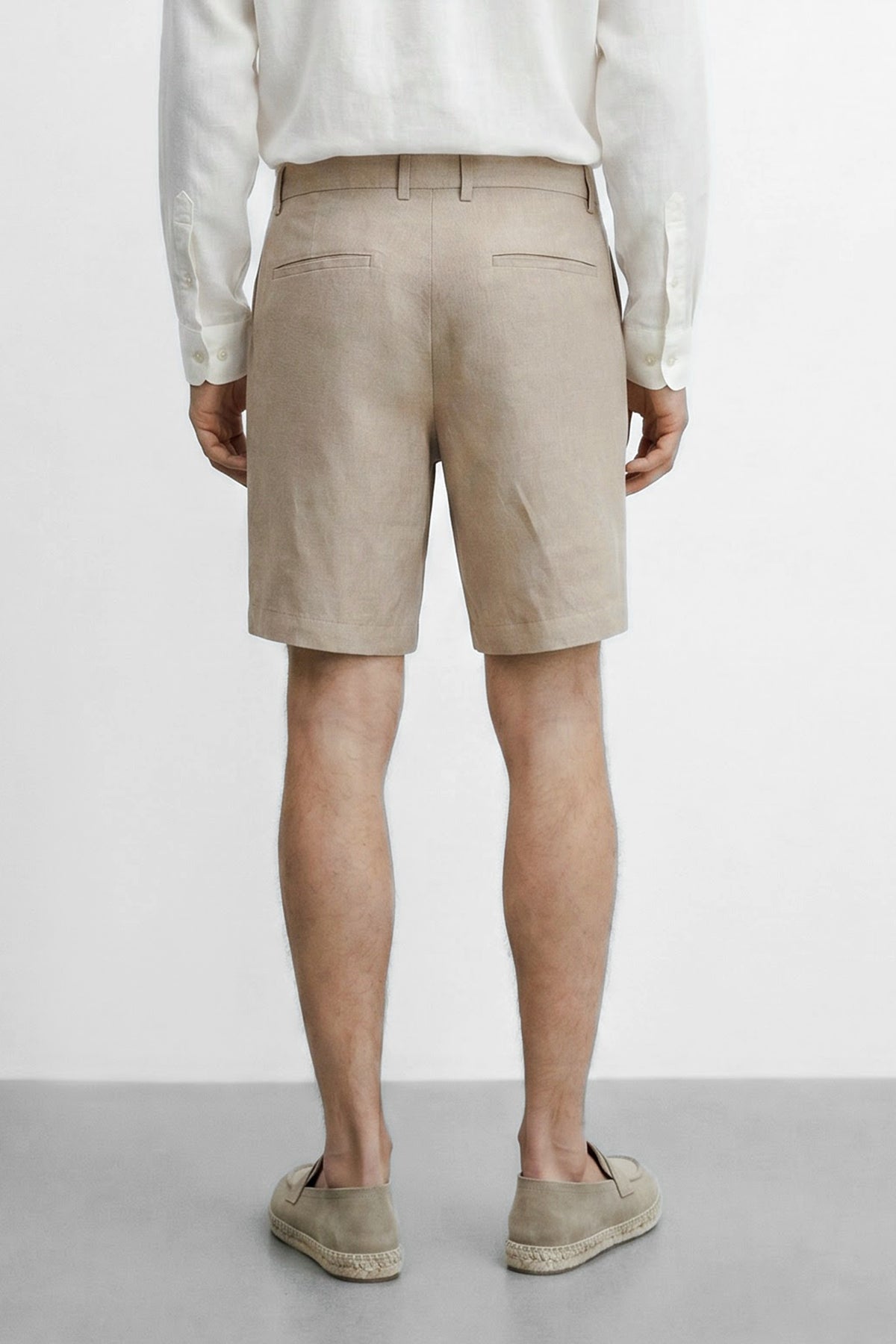Slim Fit Linen Bermuda