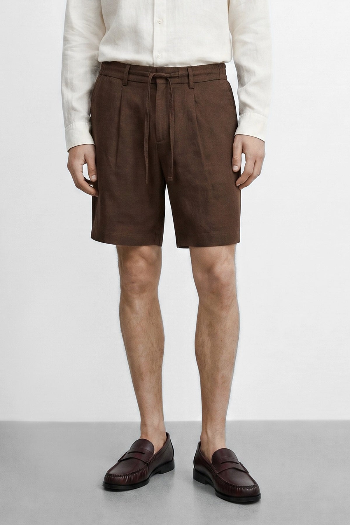 Slim Fit Linen Bermuda