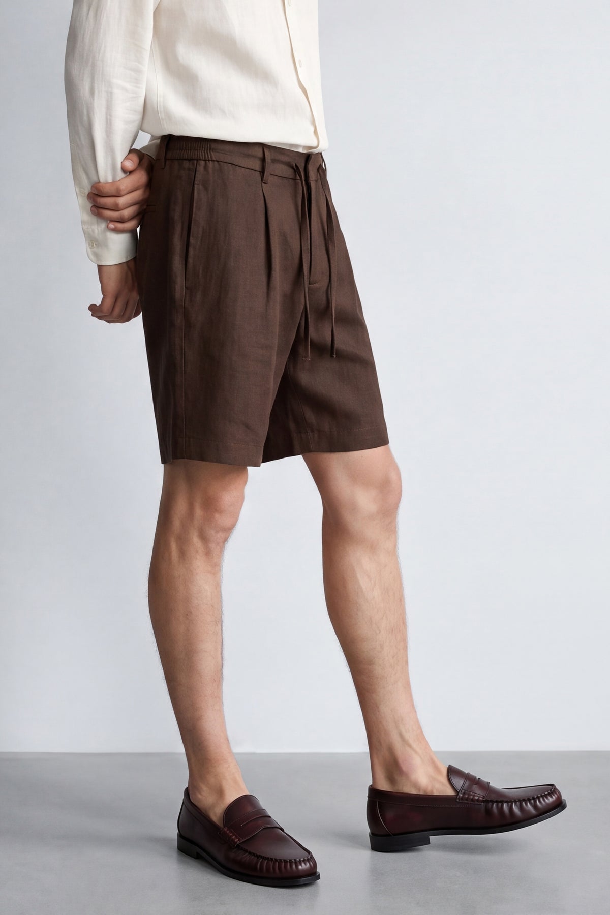 Slim Fit Linen Bermuda