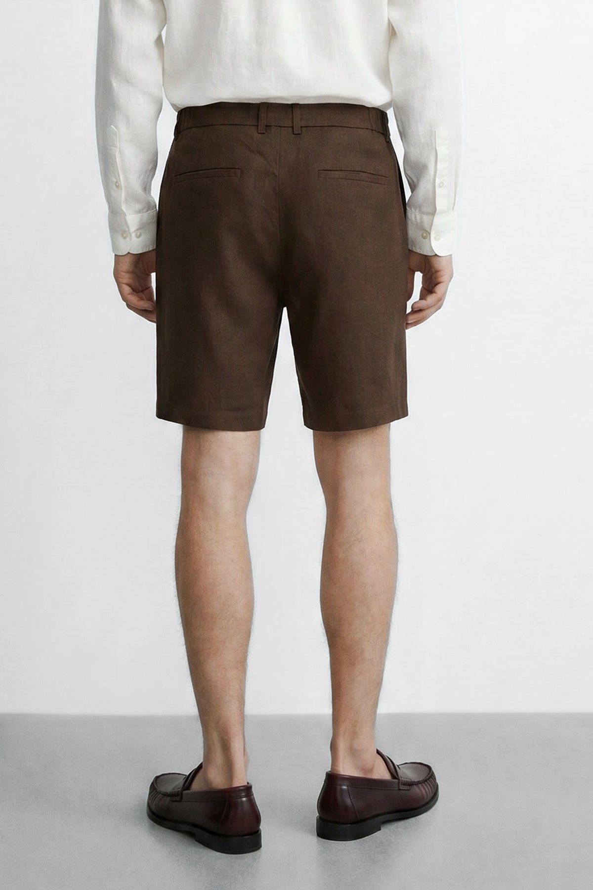Slim Fit Linen Bermuda