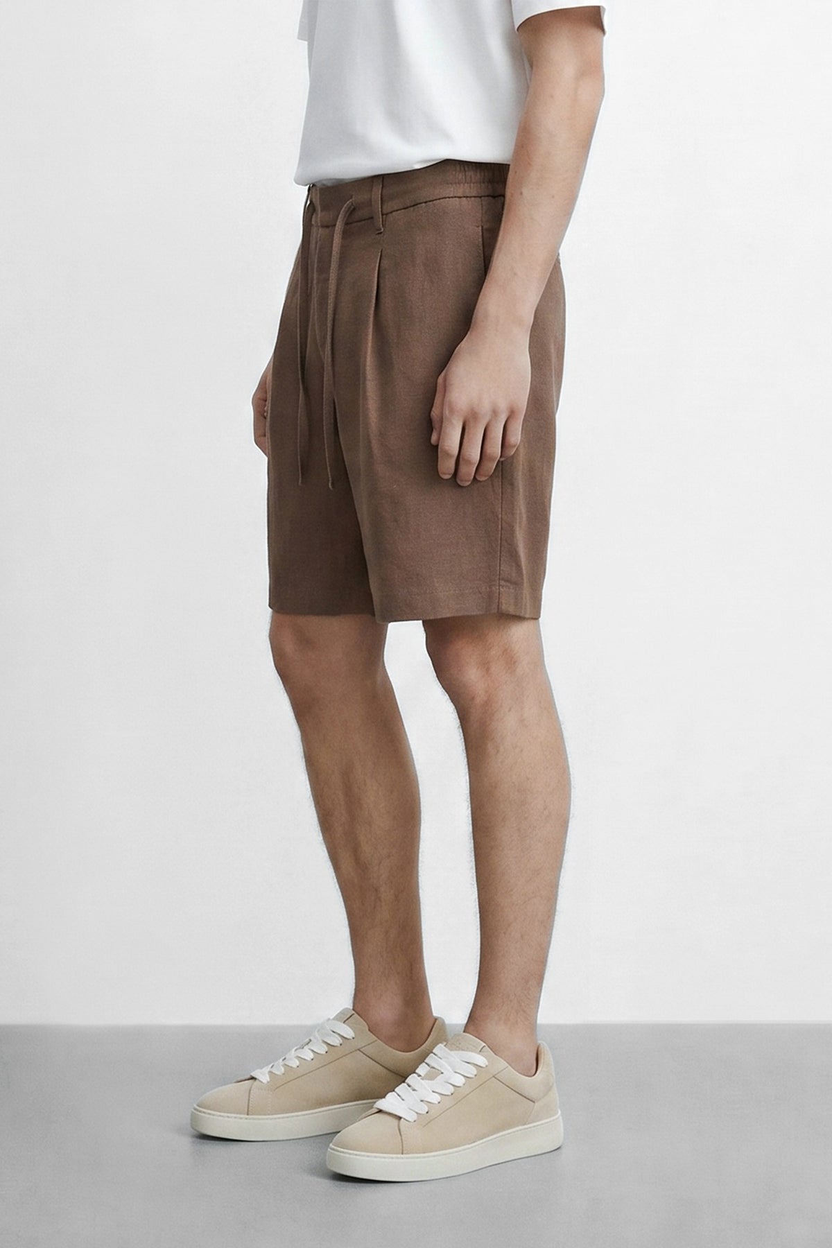Slim Fit Linen Bermuda