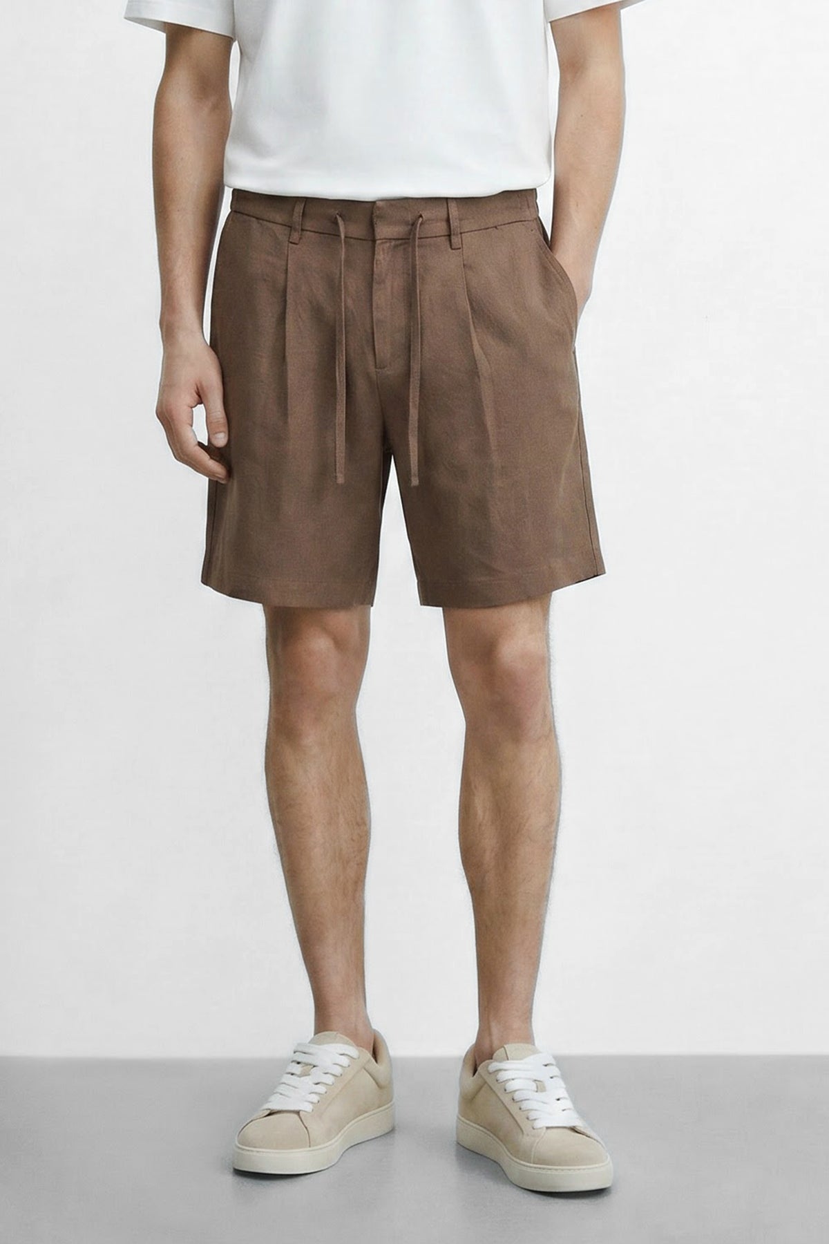 Slim Fit Linen Bermuda