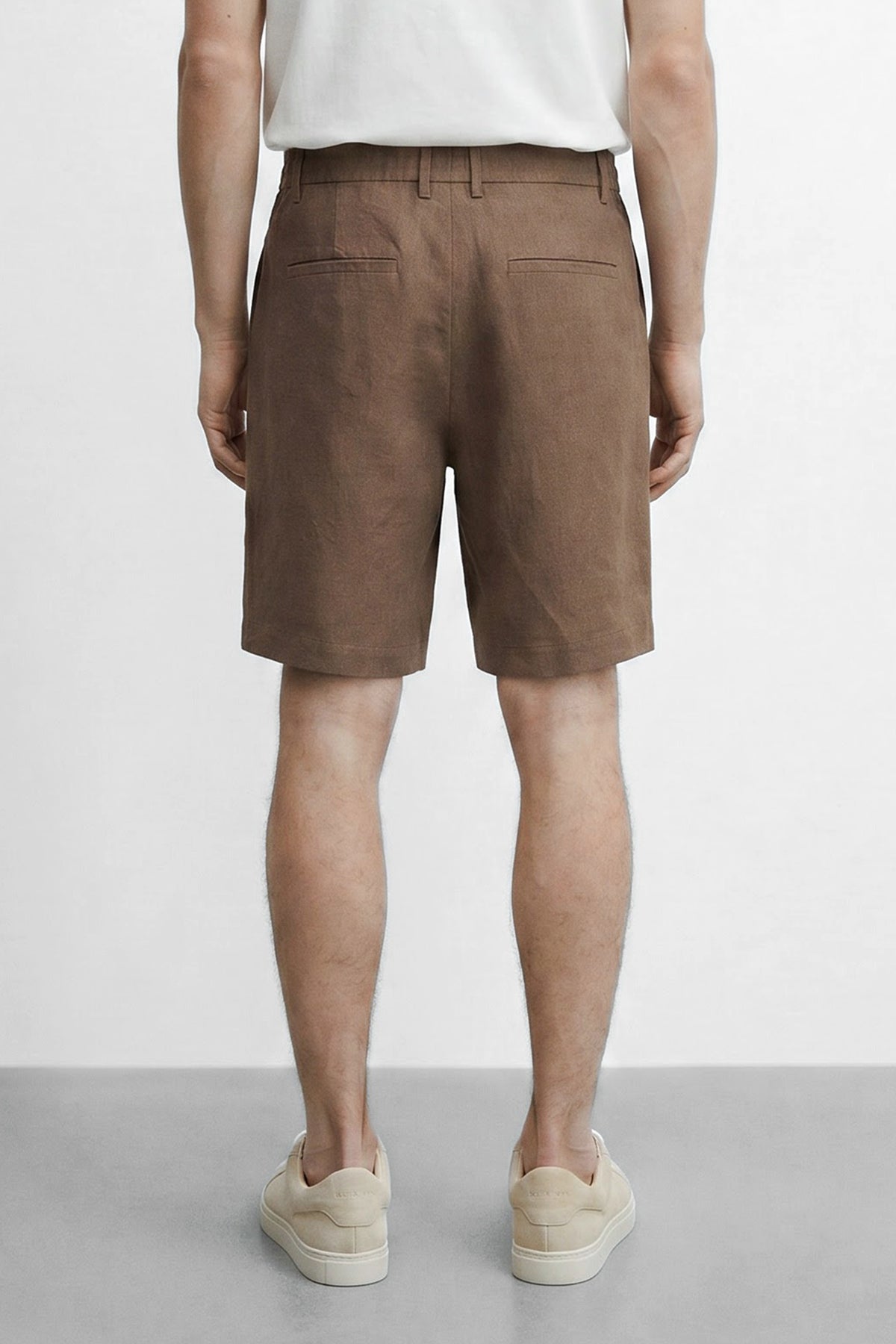 Slim Fit Linen Bermuda