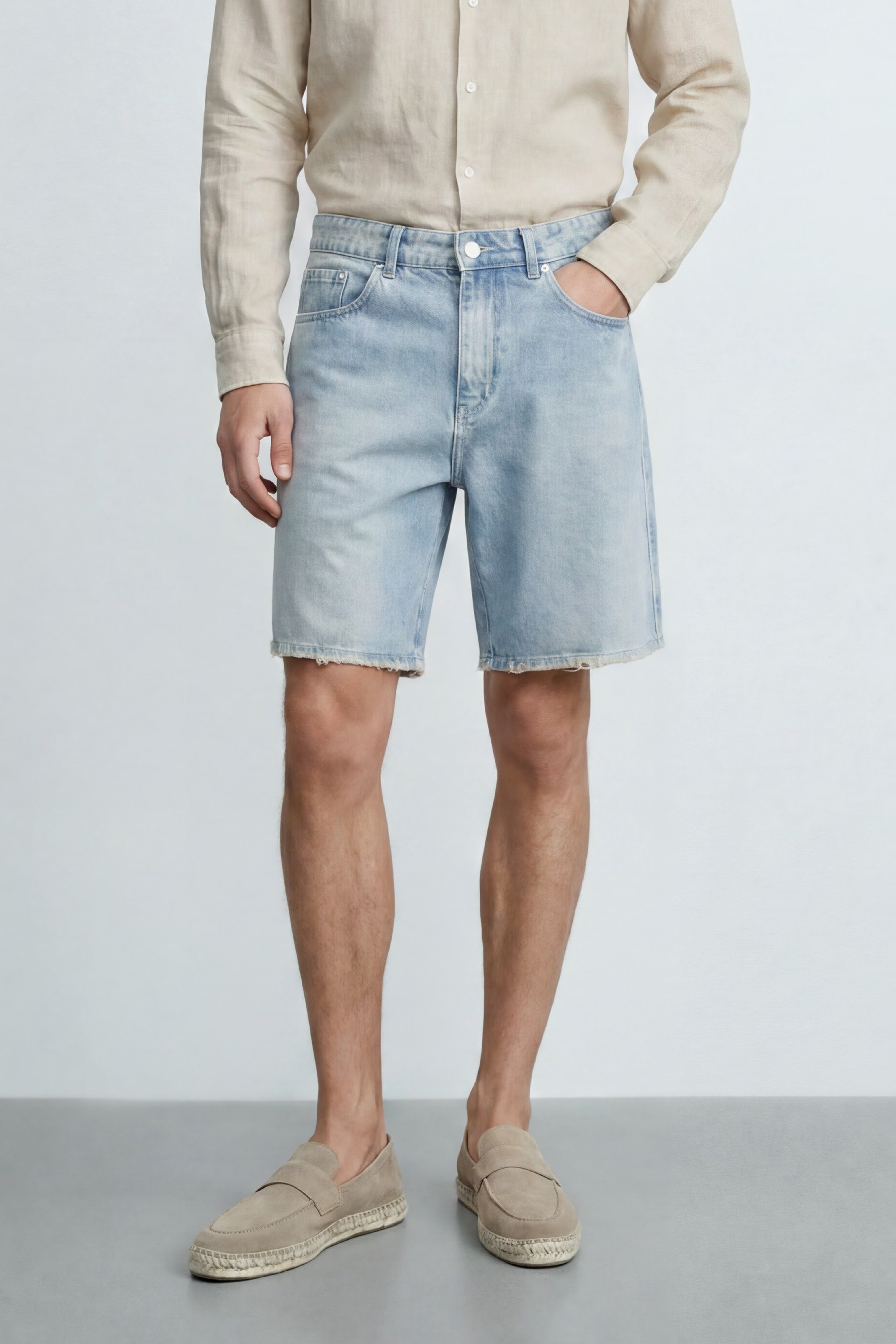 Cotton Denim Bermuda