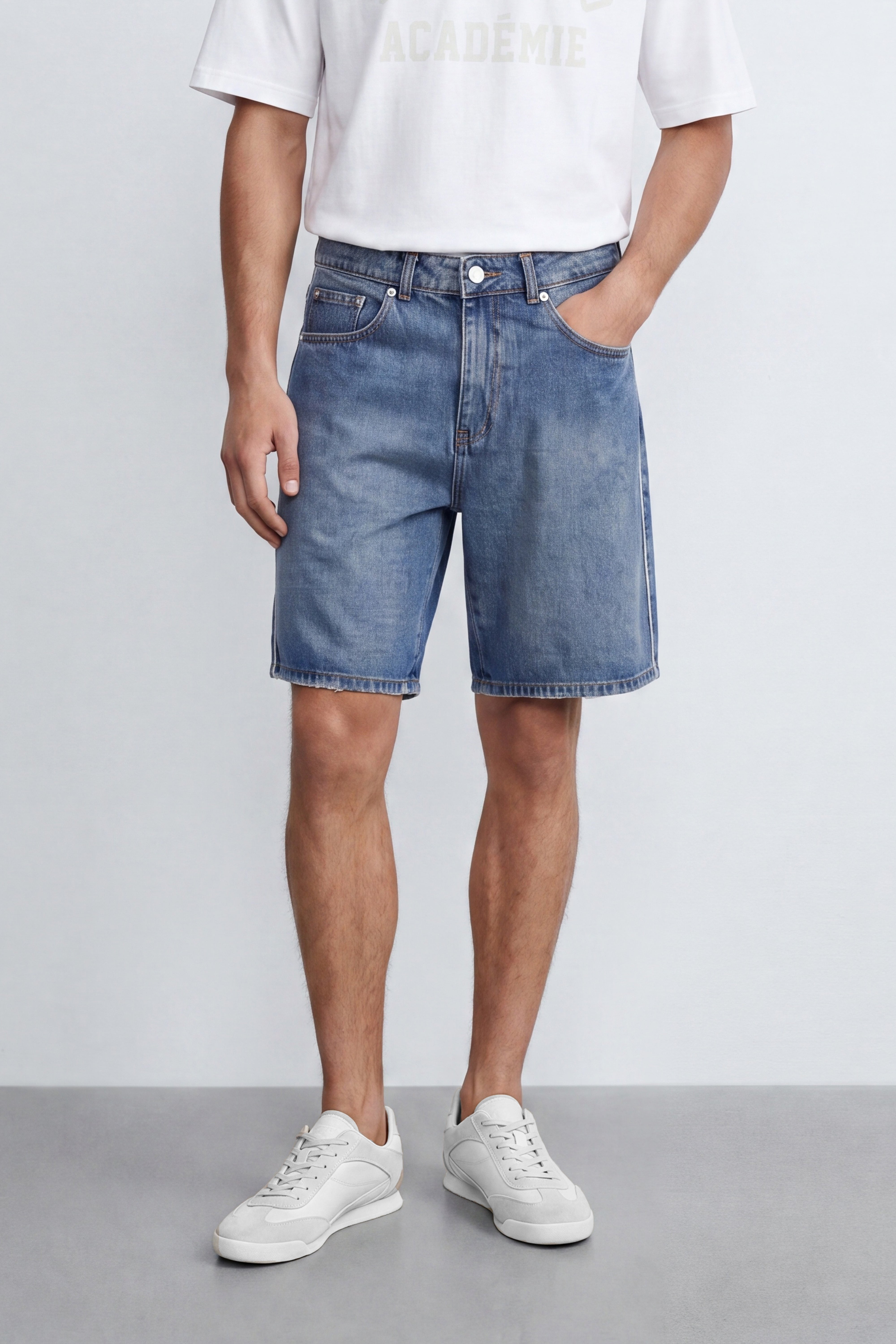 Cotton Denim Bermuda