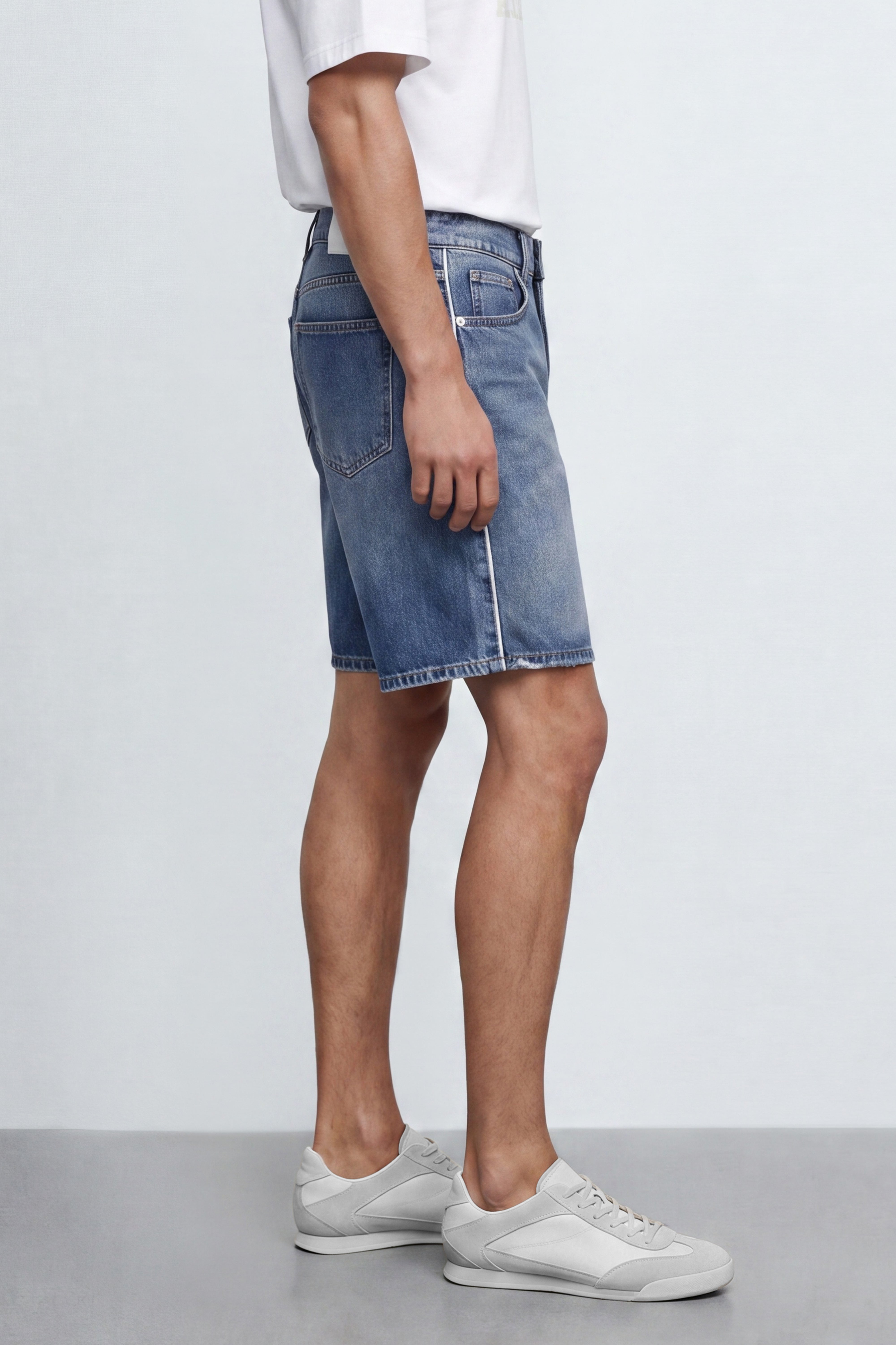 Cotton Denim Bermuda
