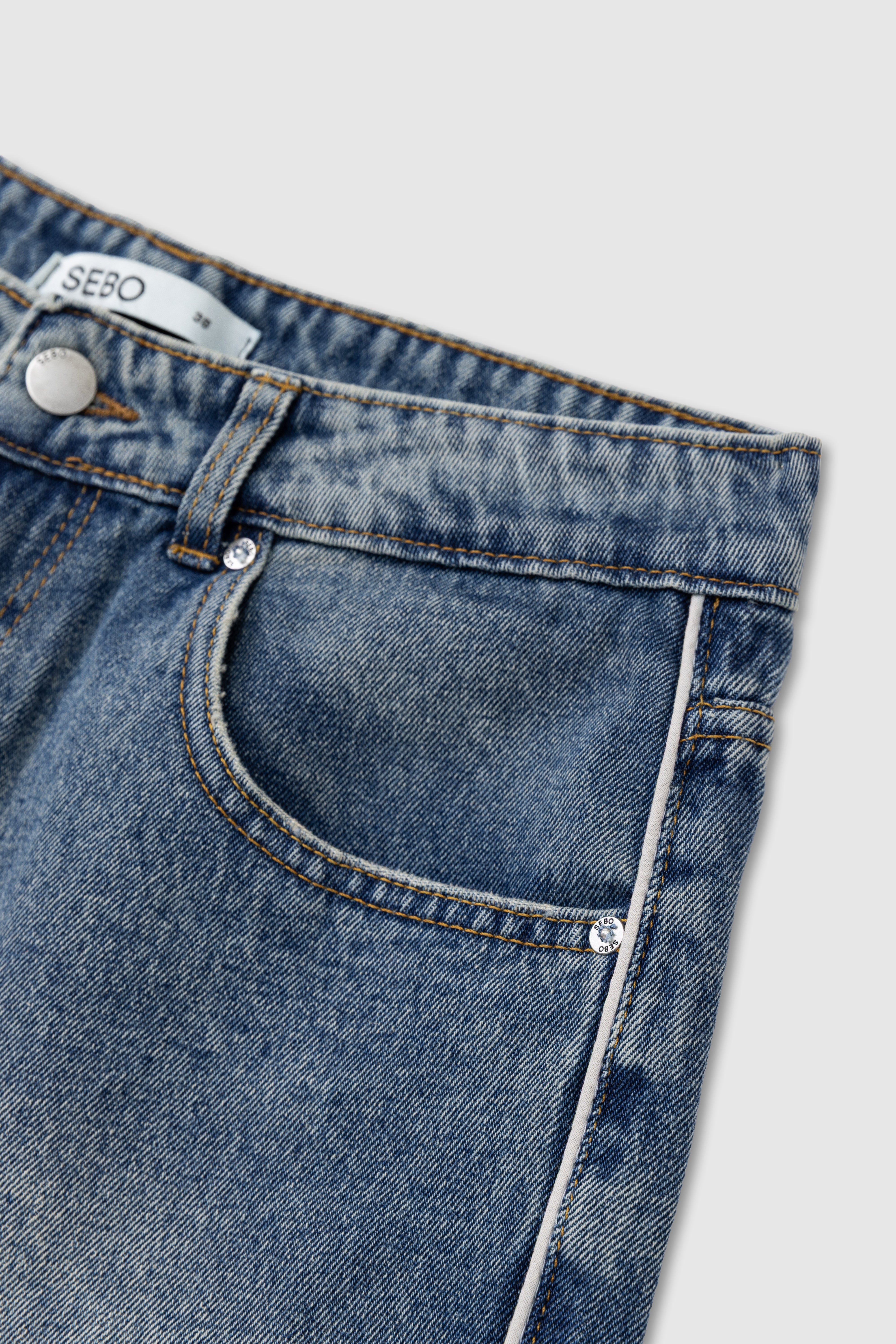 Cotton Denim Bermuda
