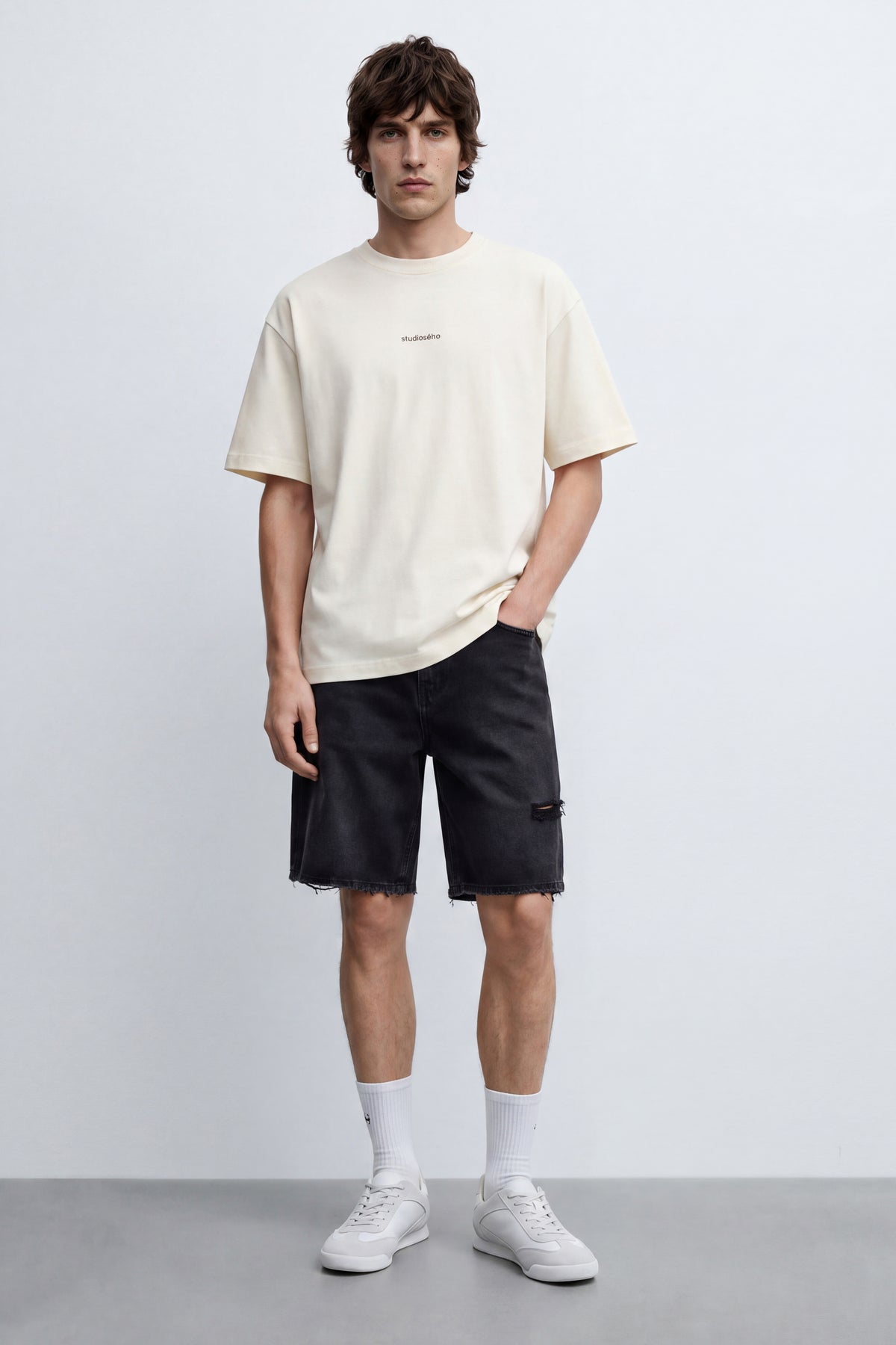 Cotton Denim Bermuda