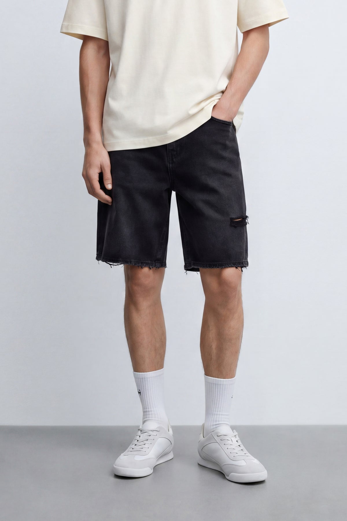 Cotton Denim Bermuda