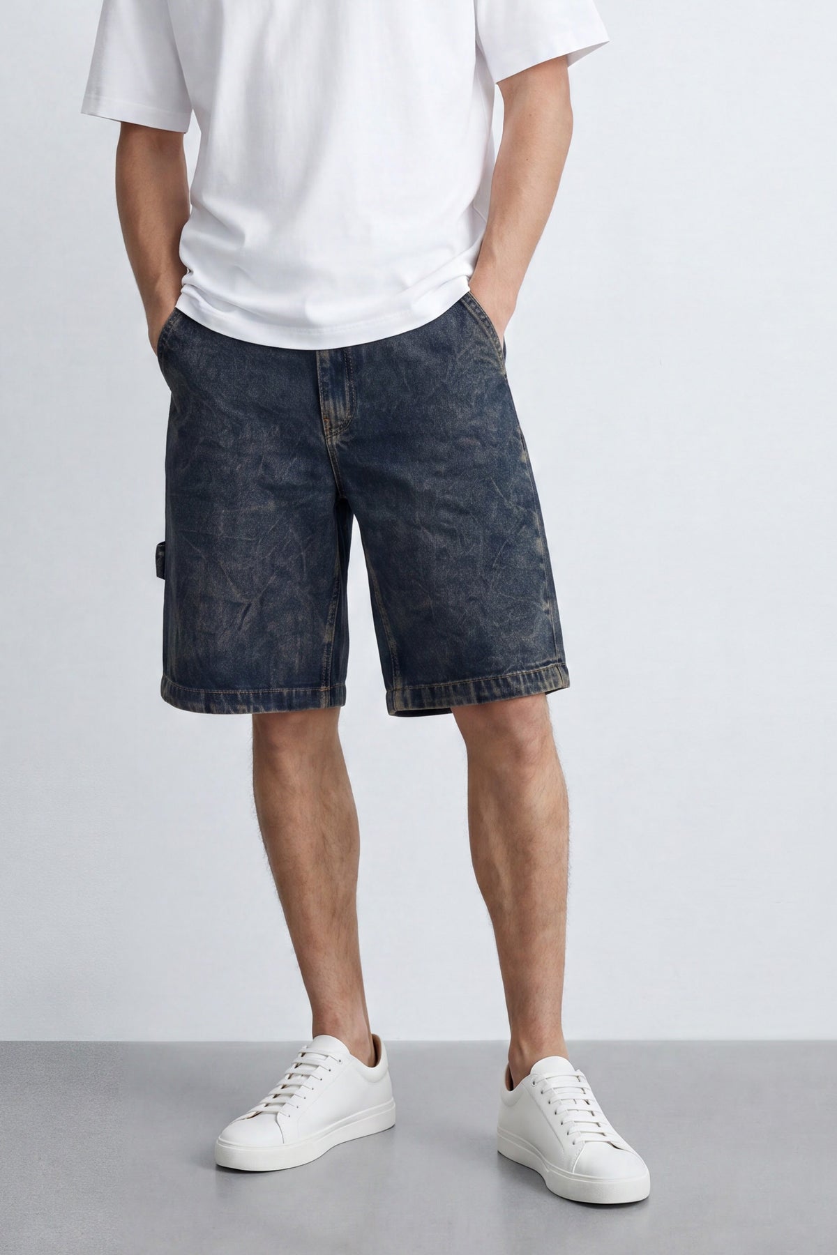 Baggy Fit Denim Bermuda