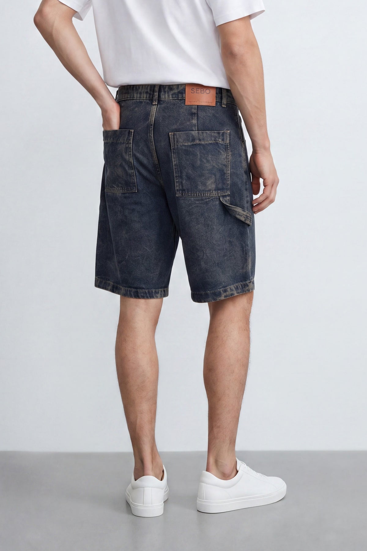 Baggy Fit Denim Bermuda