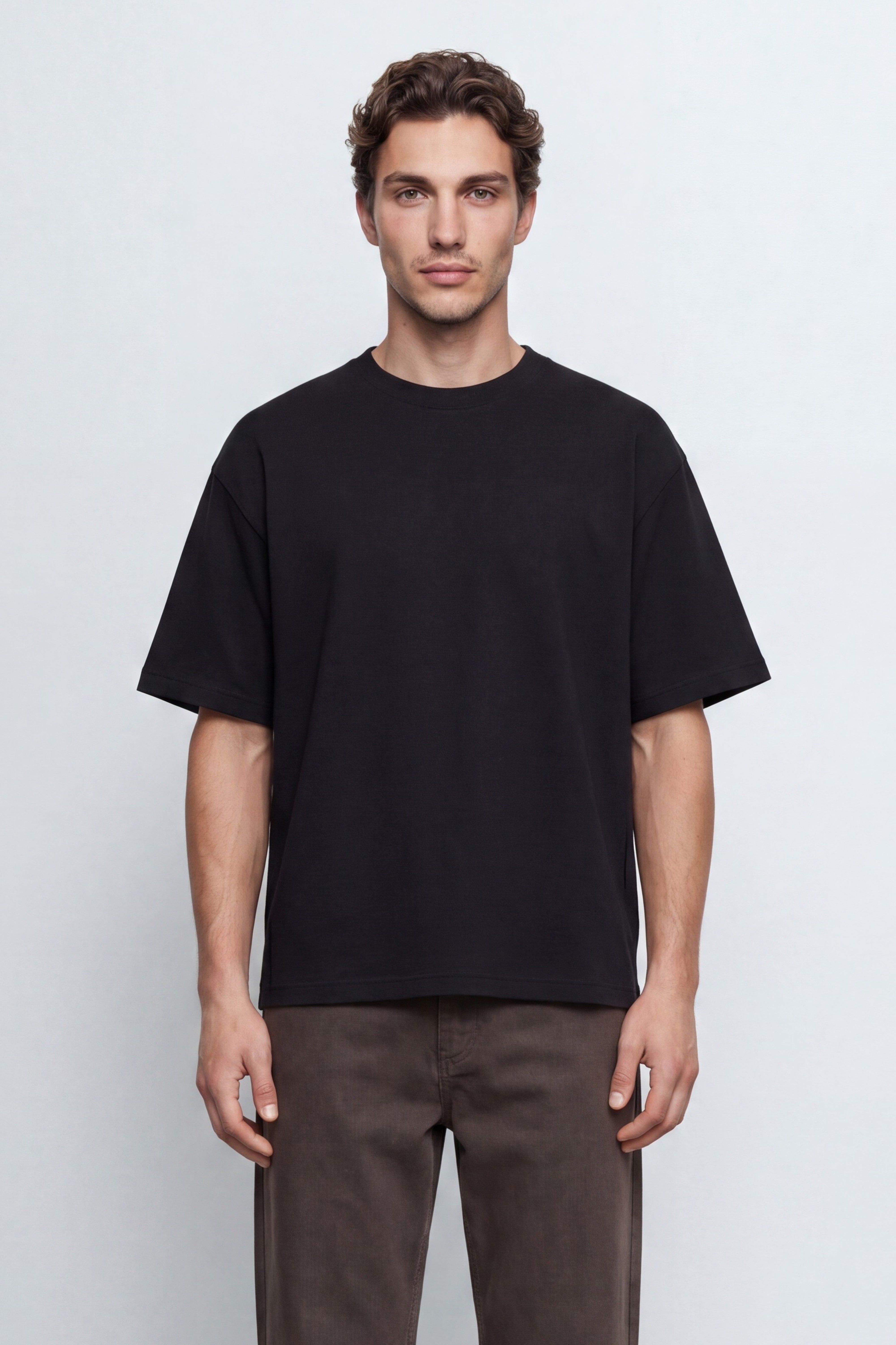 Oversized Plain Cotton T-Shirt