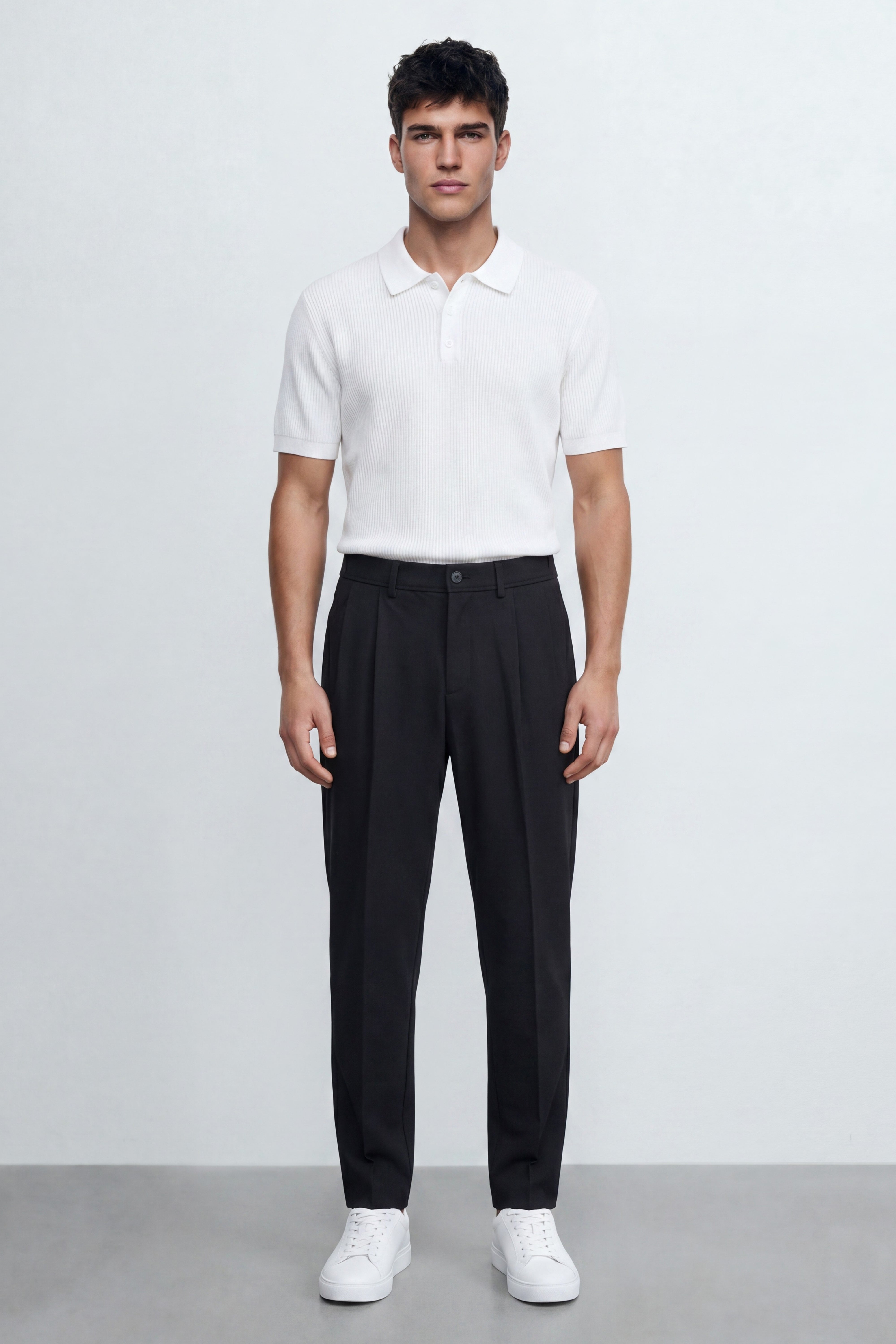 Slim Fit Cotton Knitted Polo
