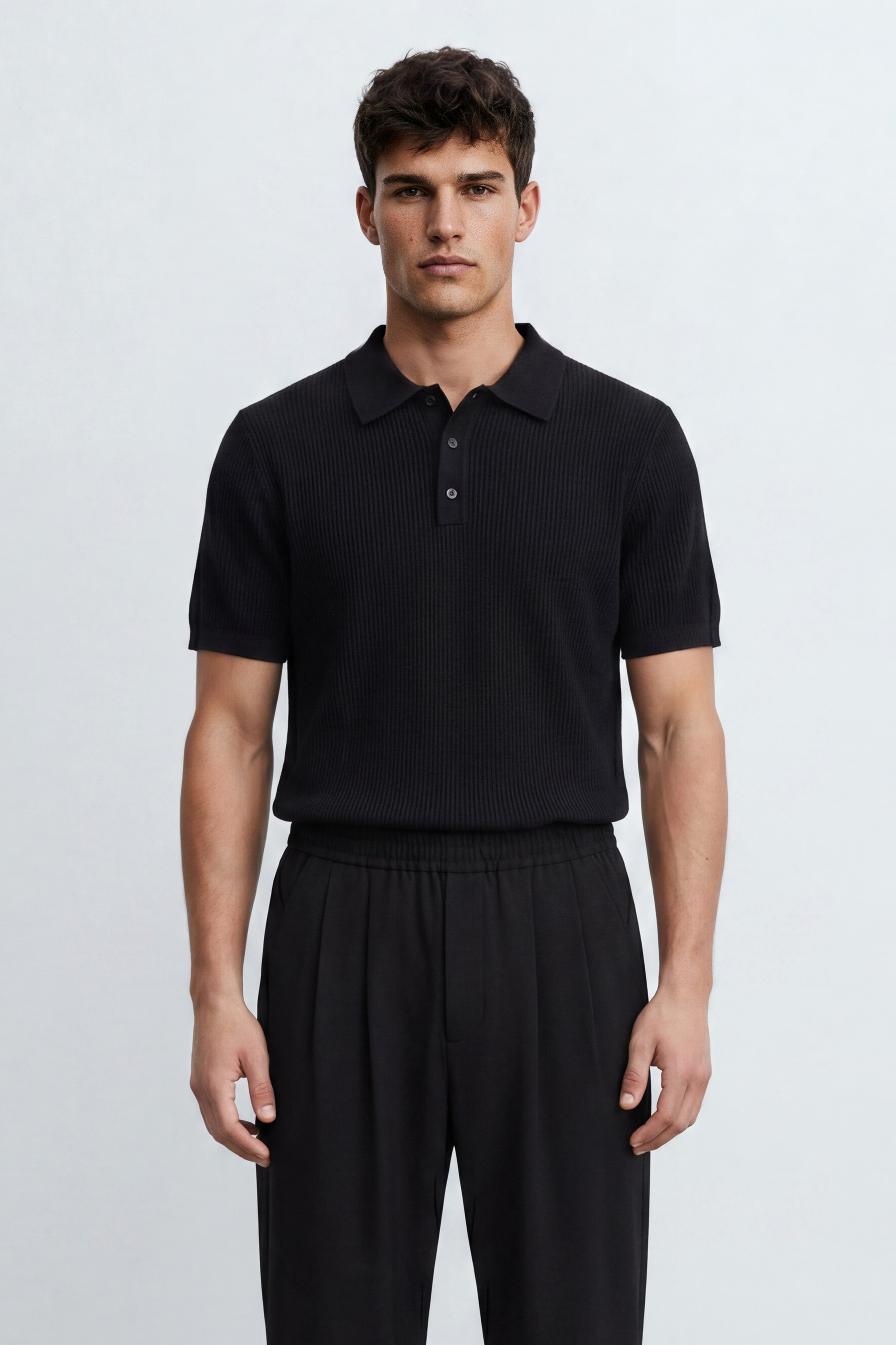 Slim Fit Cotton Knitted Polo