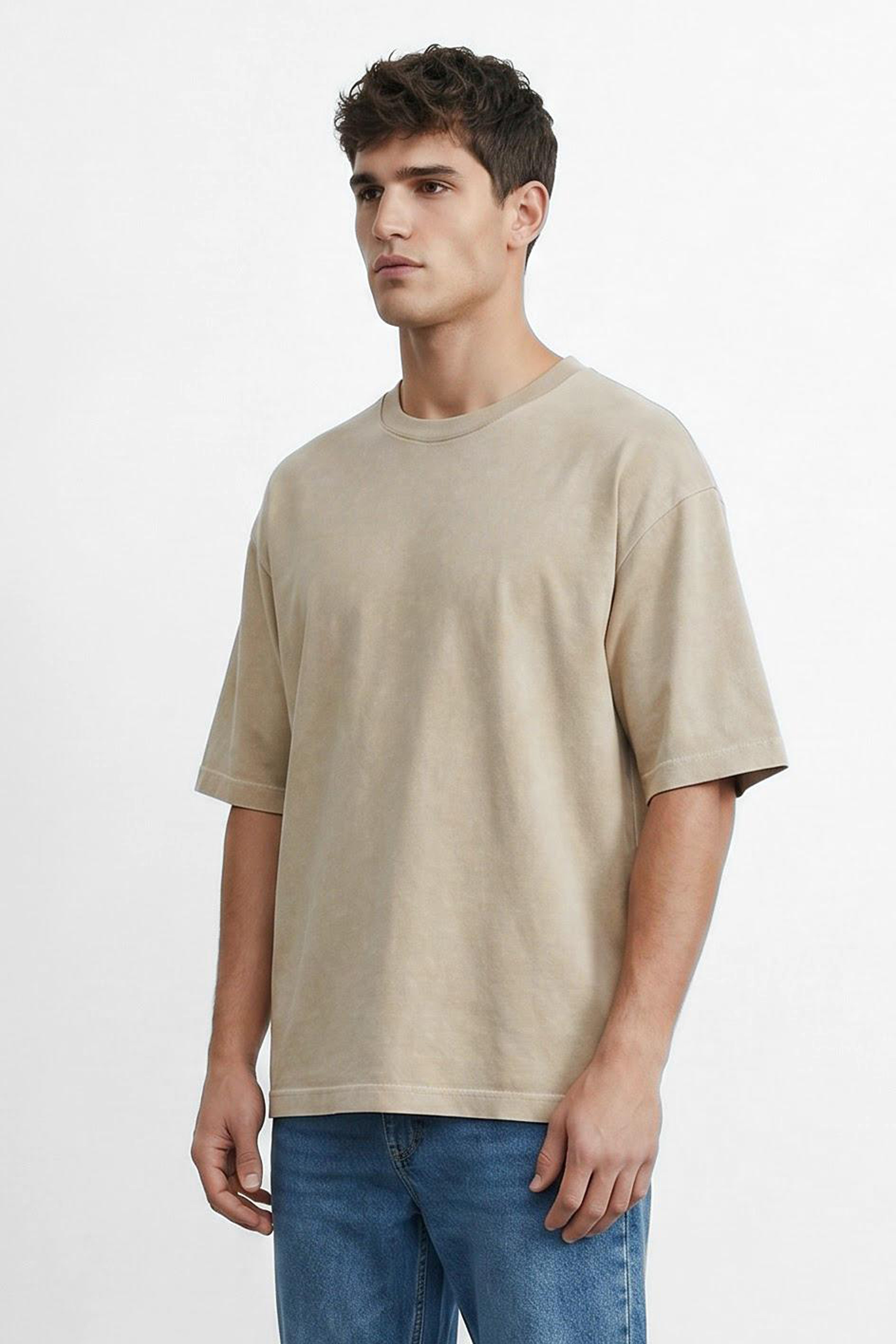 Oversized Linen Blend T-Shirt