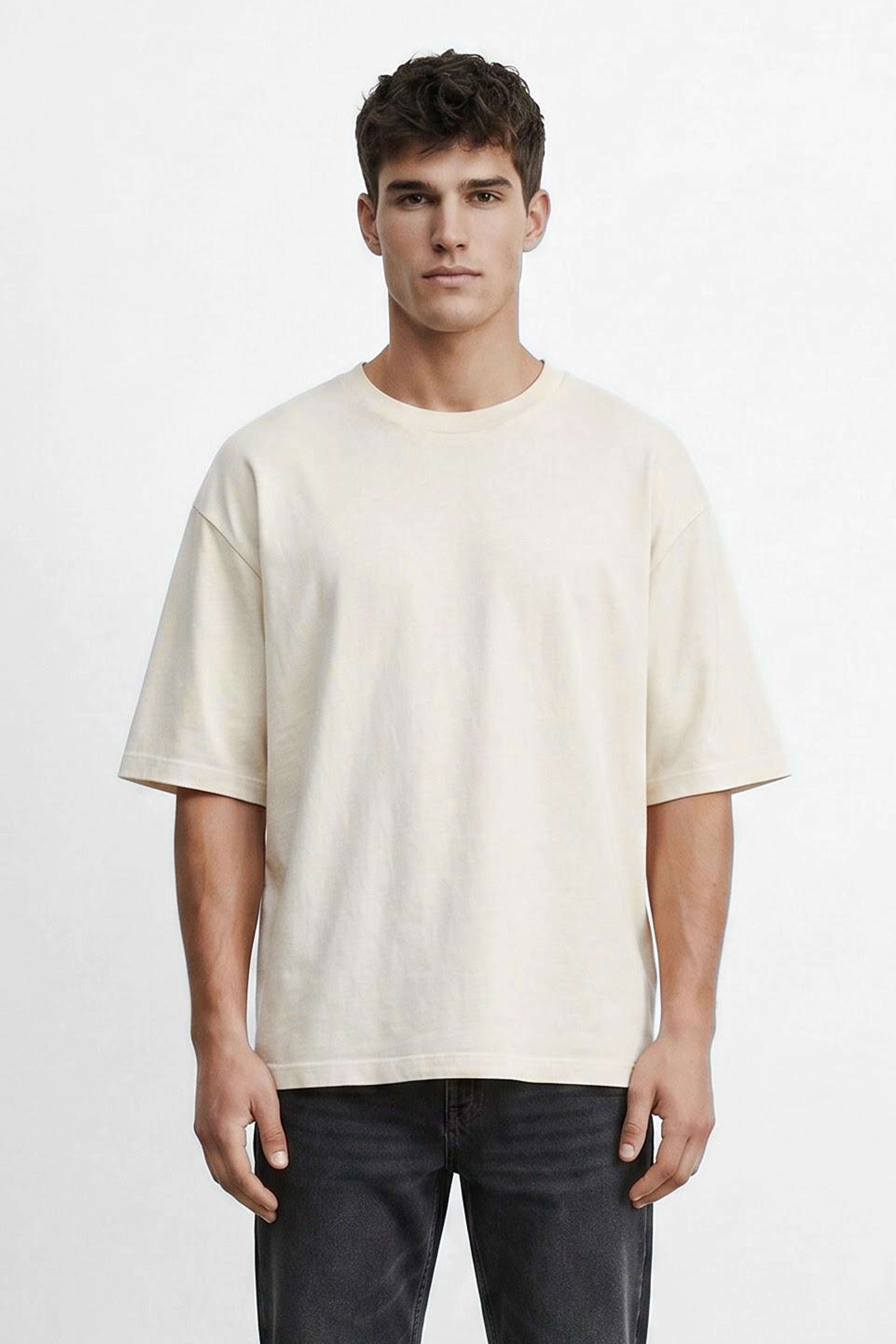 Oversized Linen Blend T-Shirt